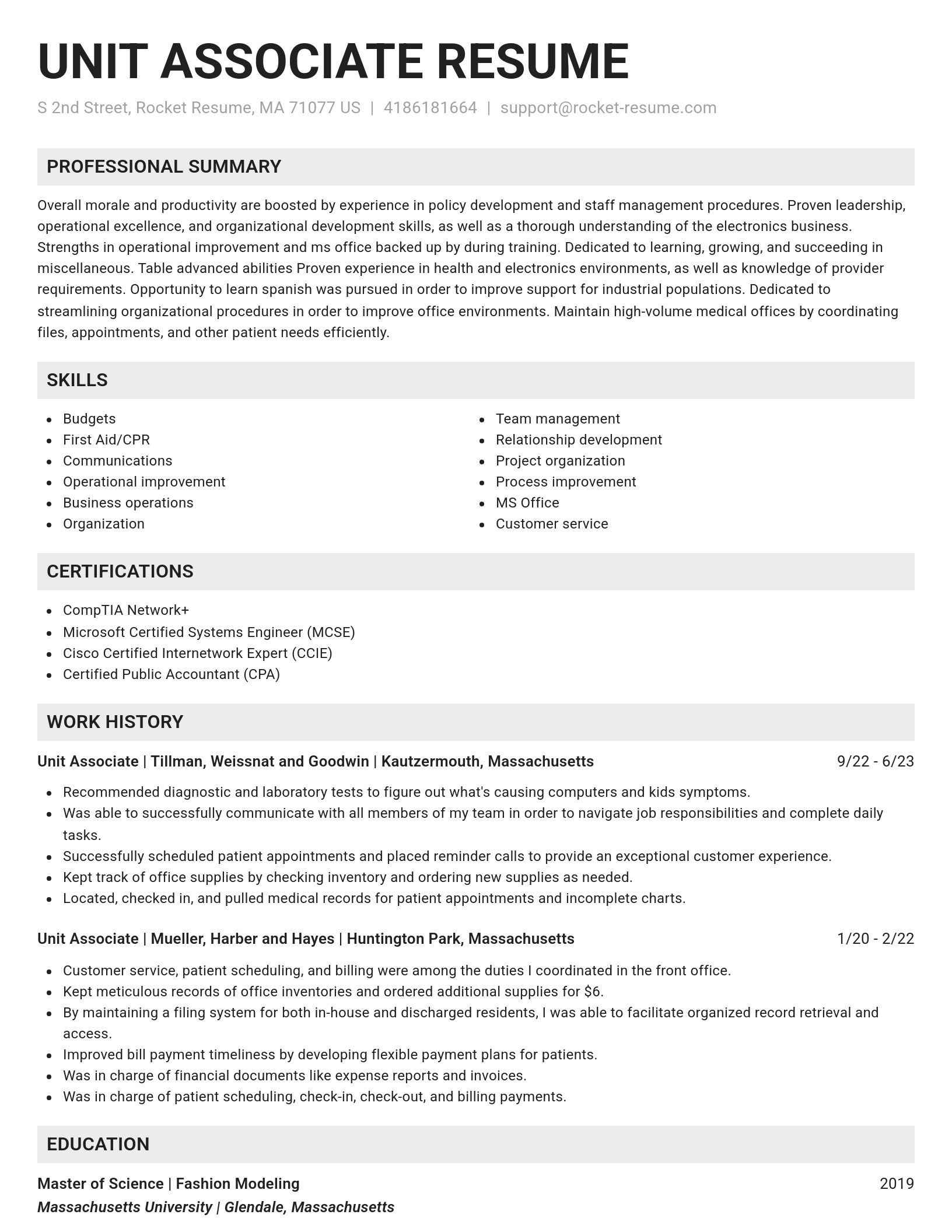 Genius resume template