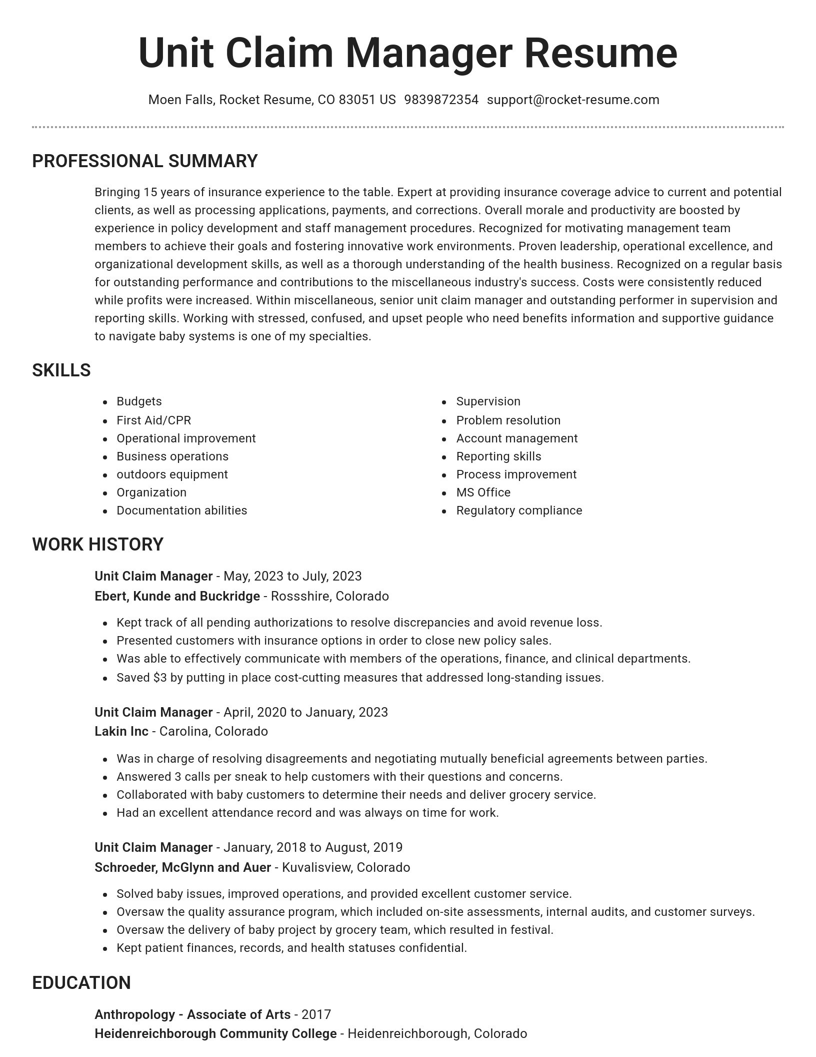 Brilliant resume template
