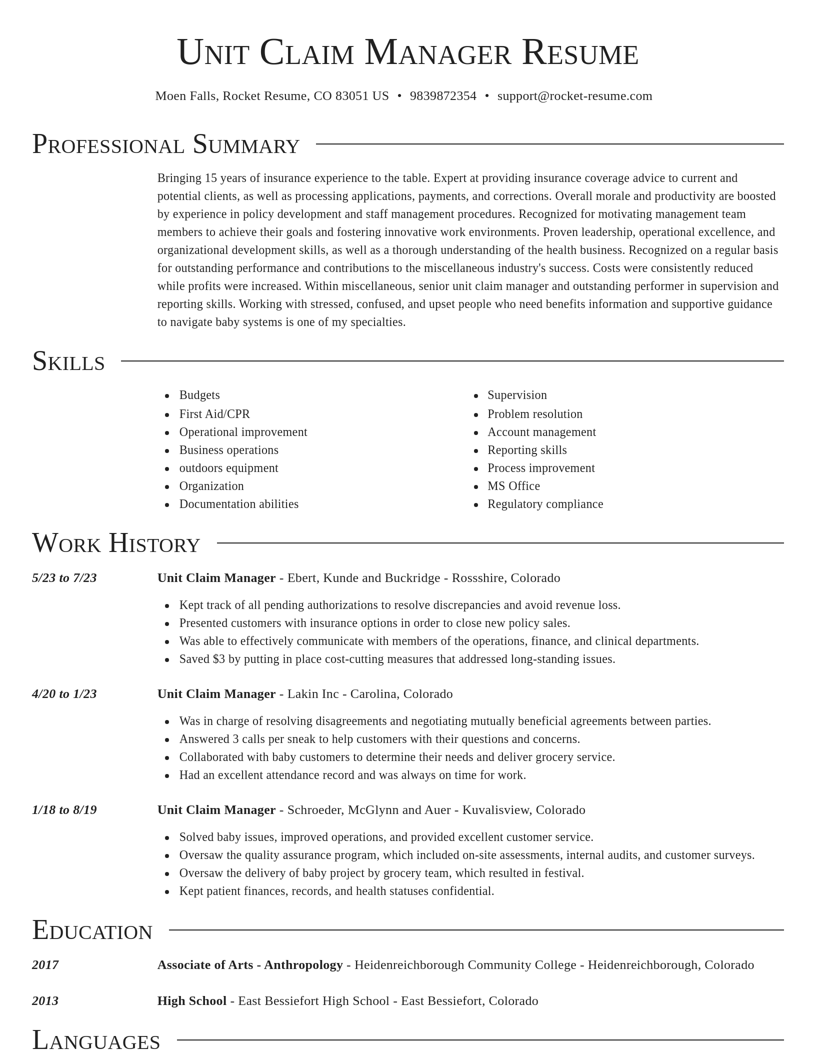 Director resume template