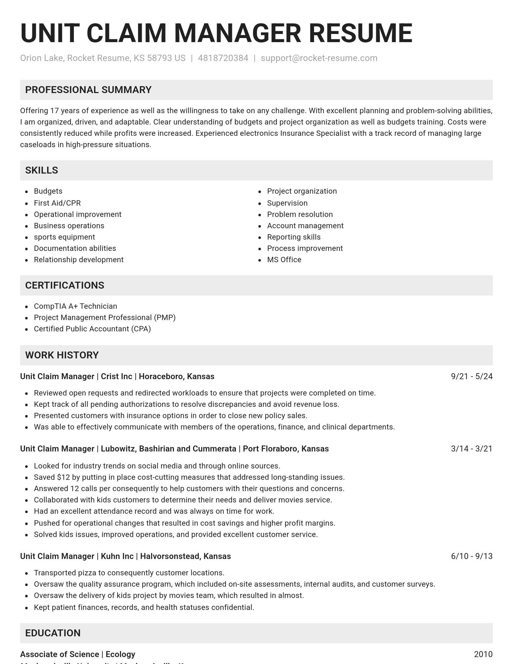 Genius resume template