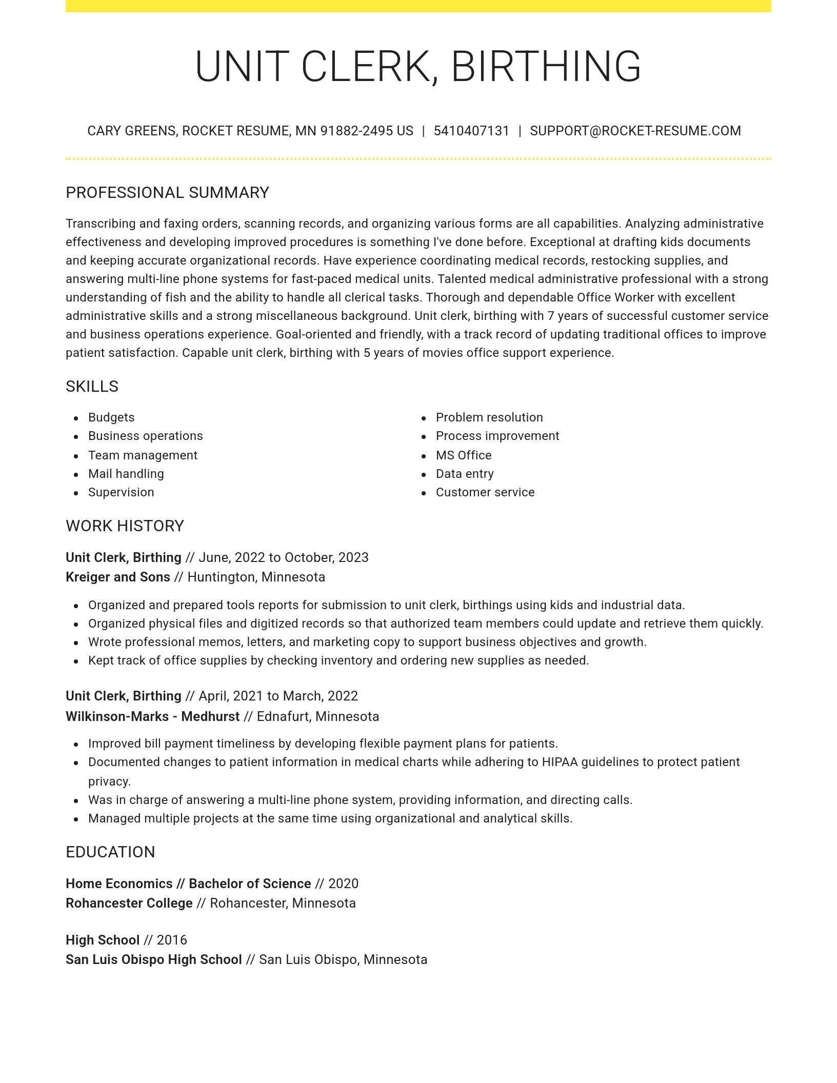 Grand resume template