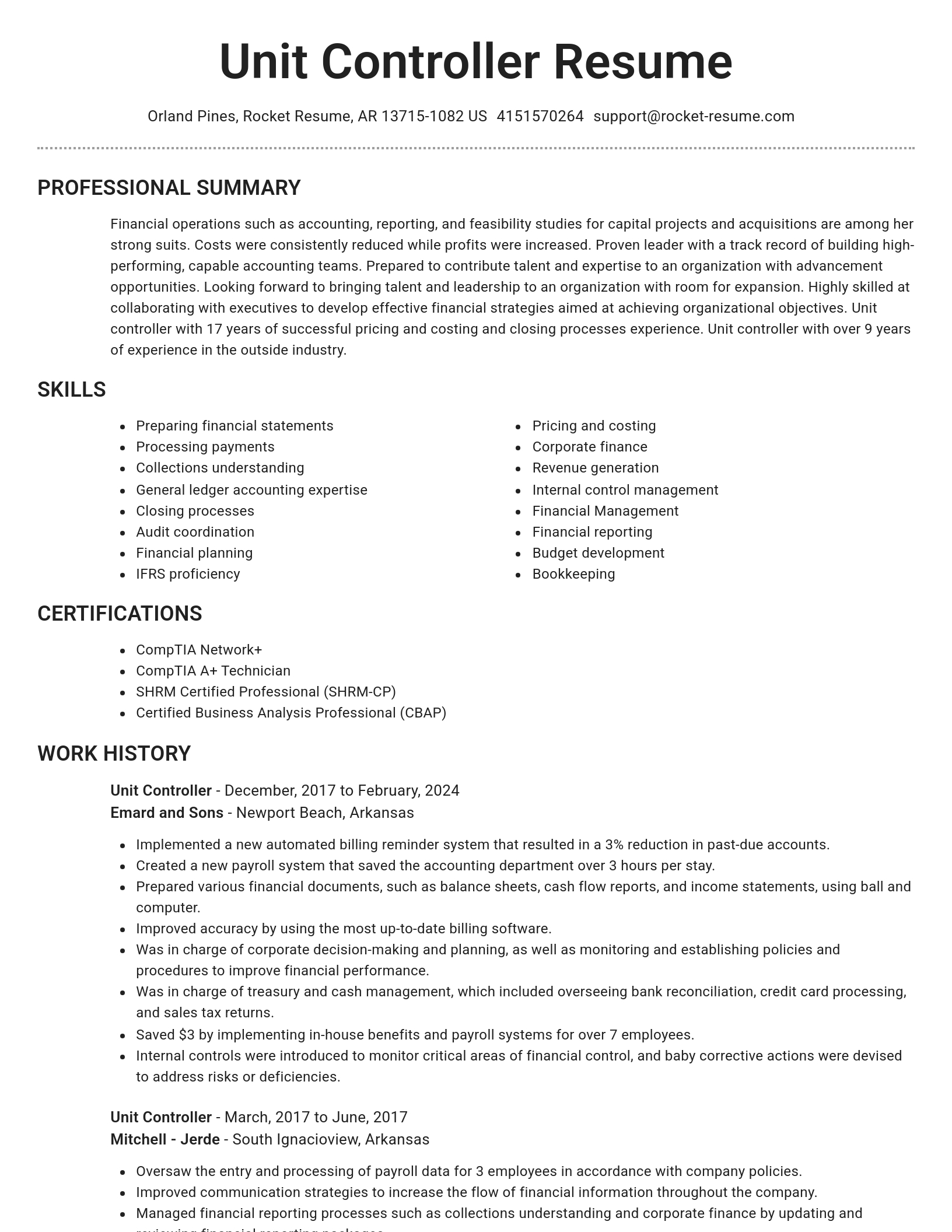 Brilliant resume template