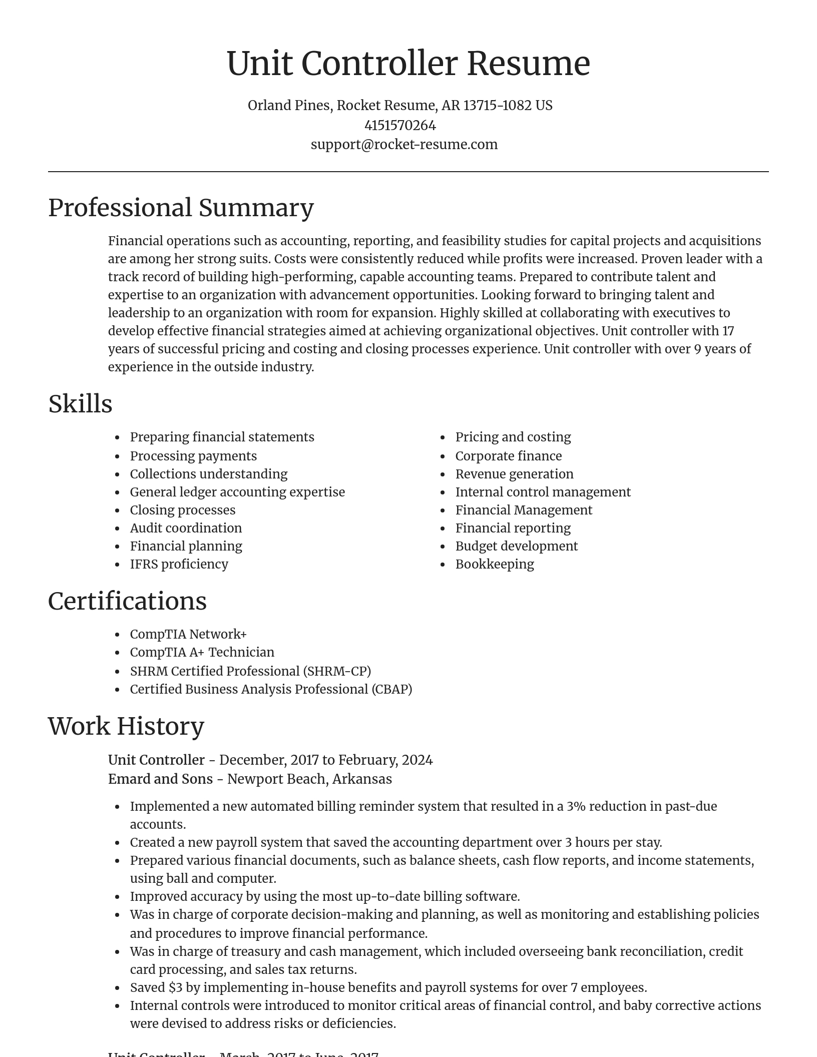 Focal Point resume template