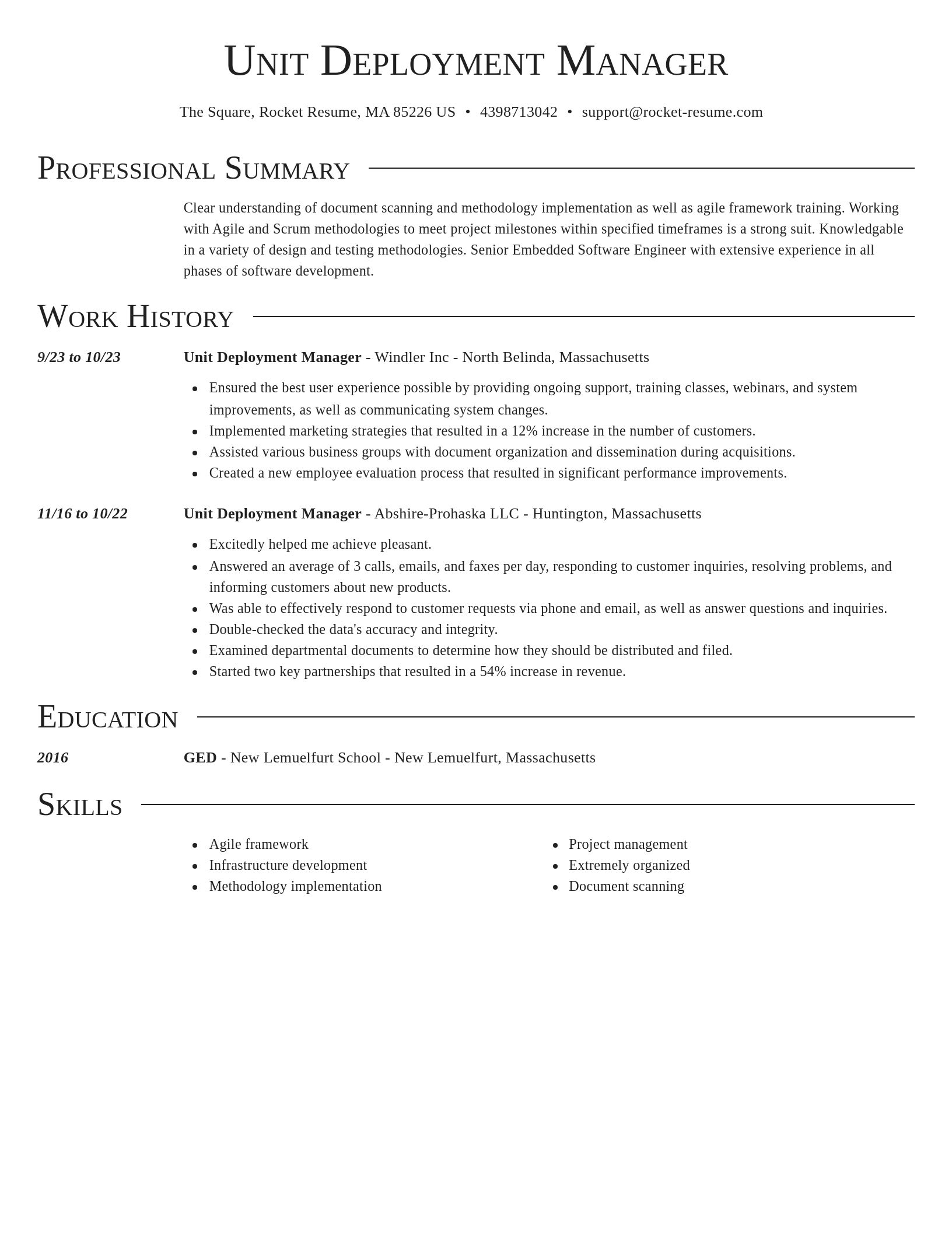 Director resume template
