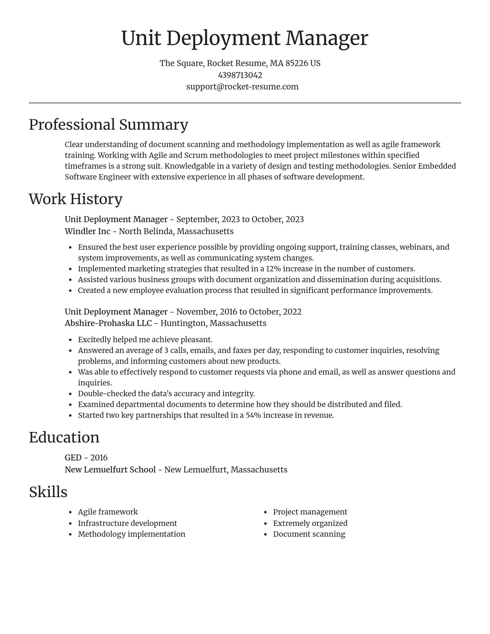 Focal Point resume template