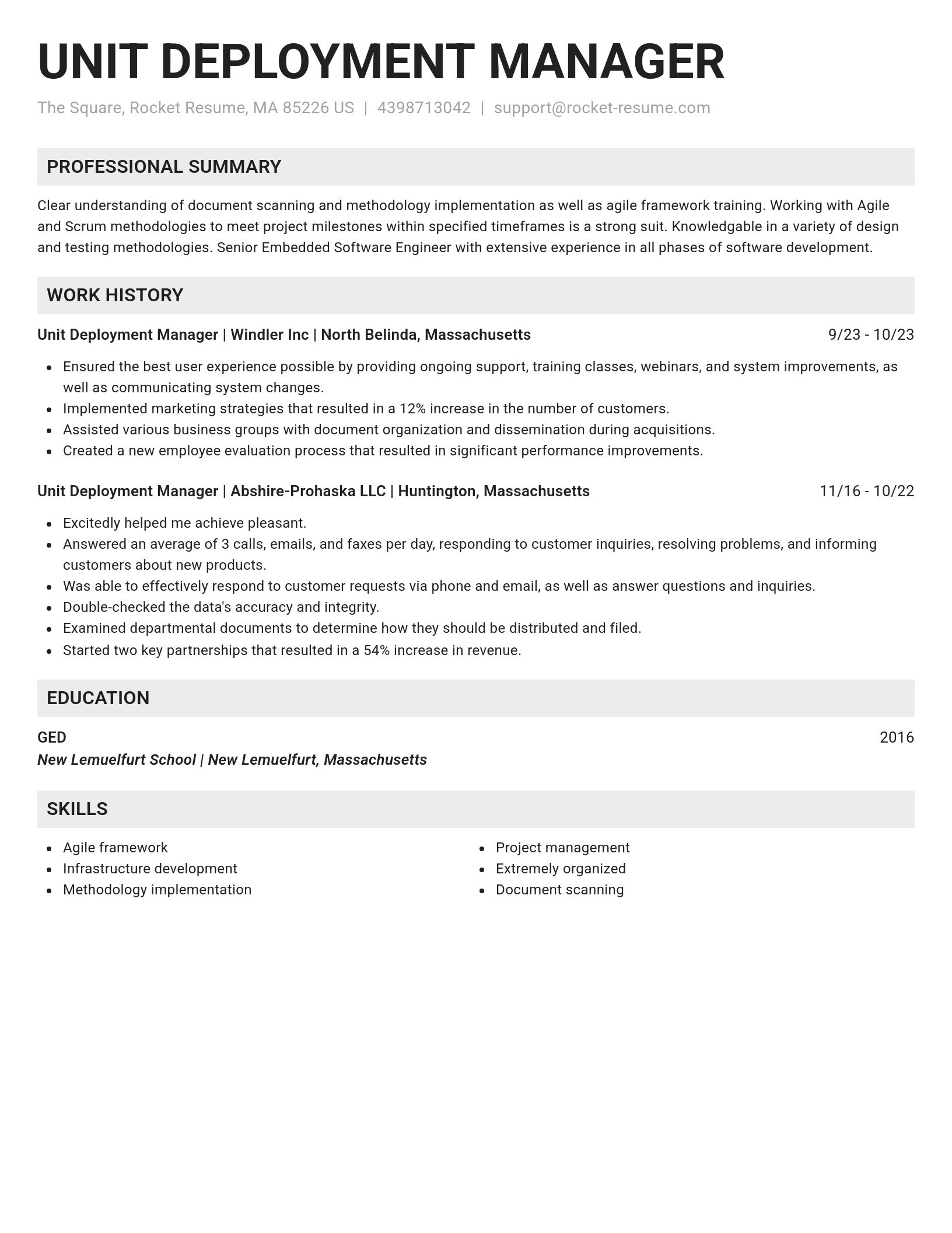 Genius resume template