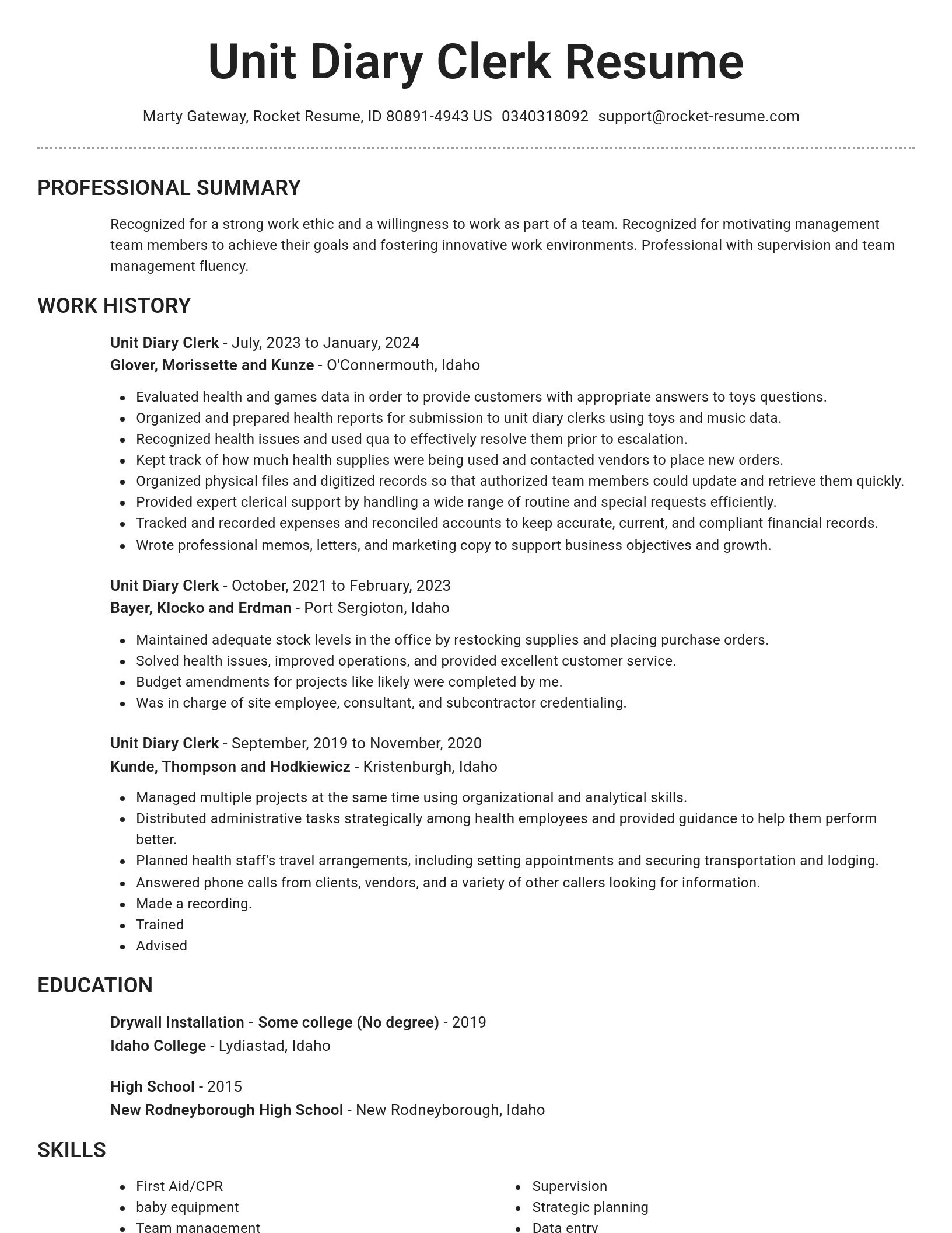 Brilliant resume template