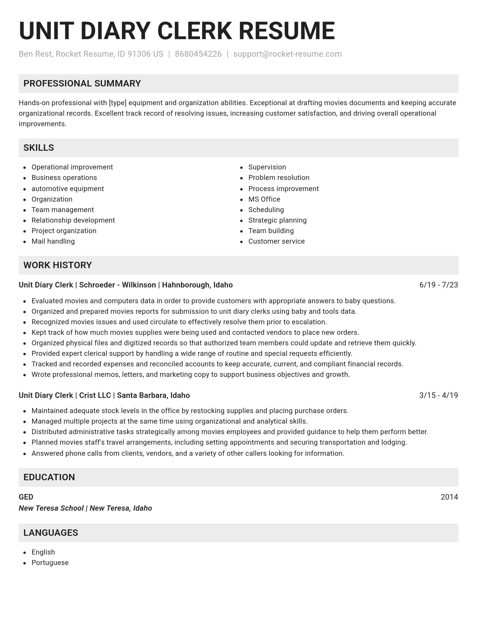 Genius resume template