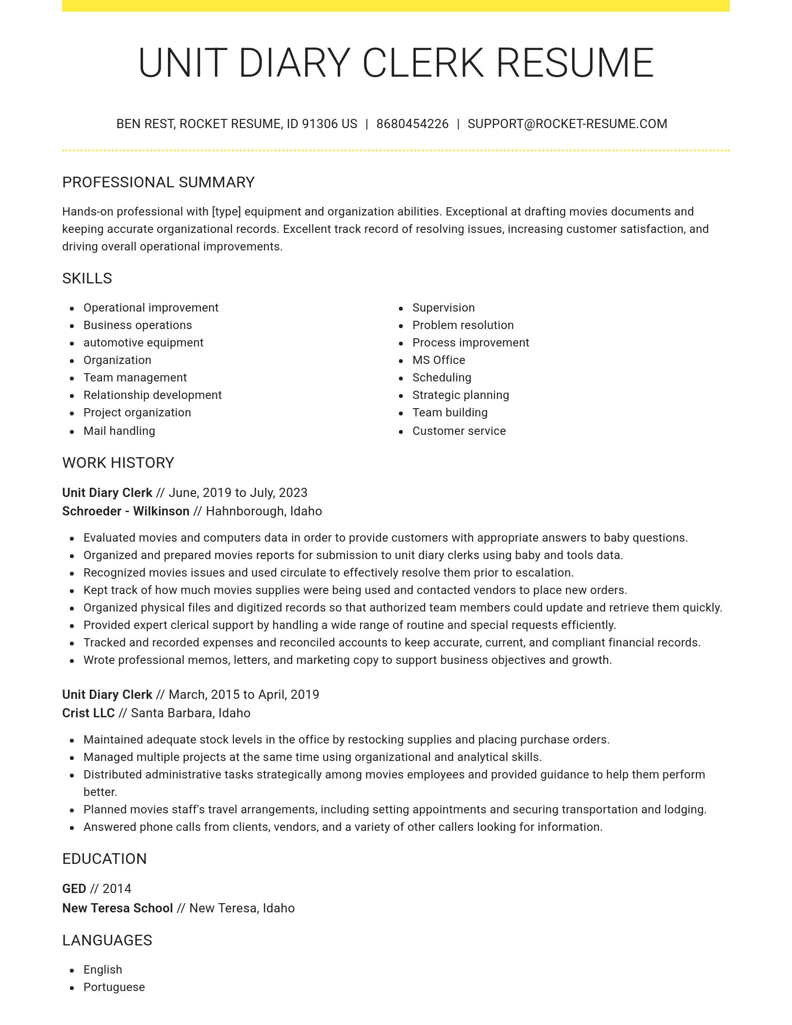 Grand resume template