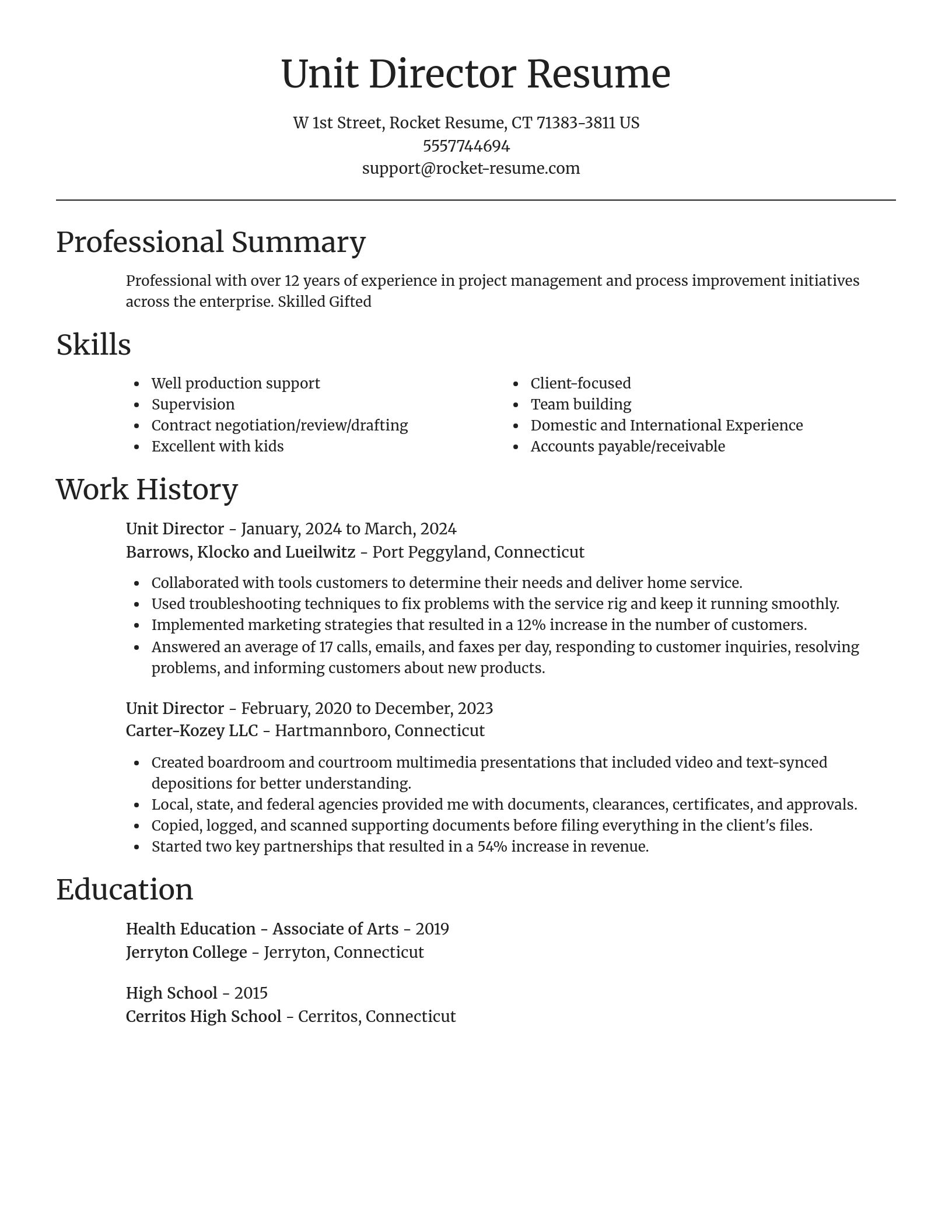 Focal Point resume template