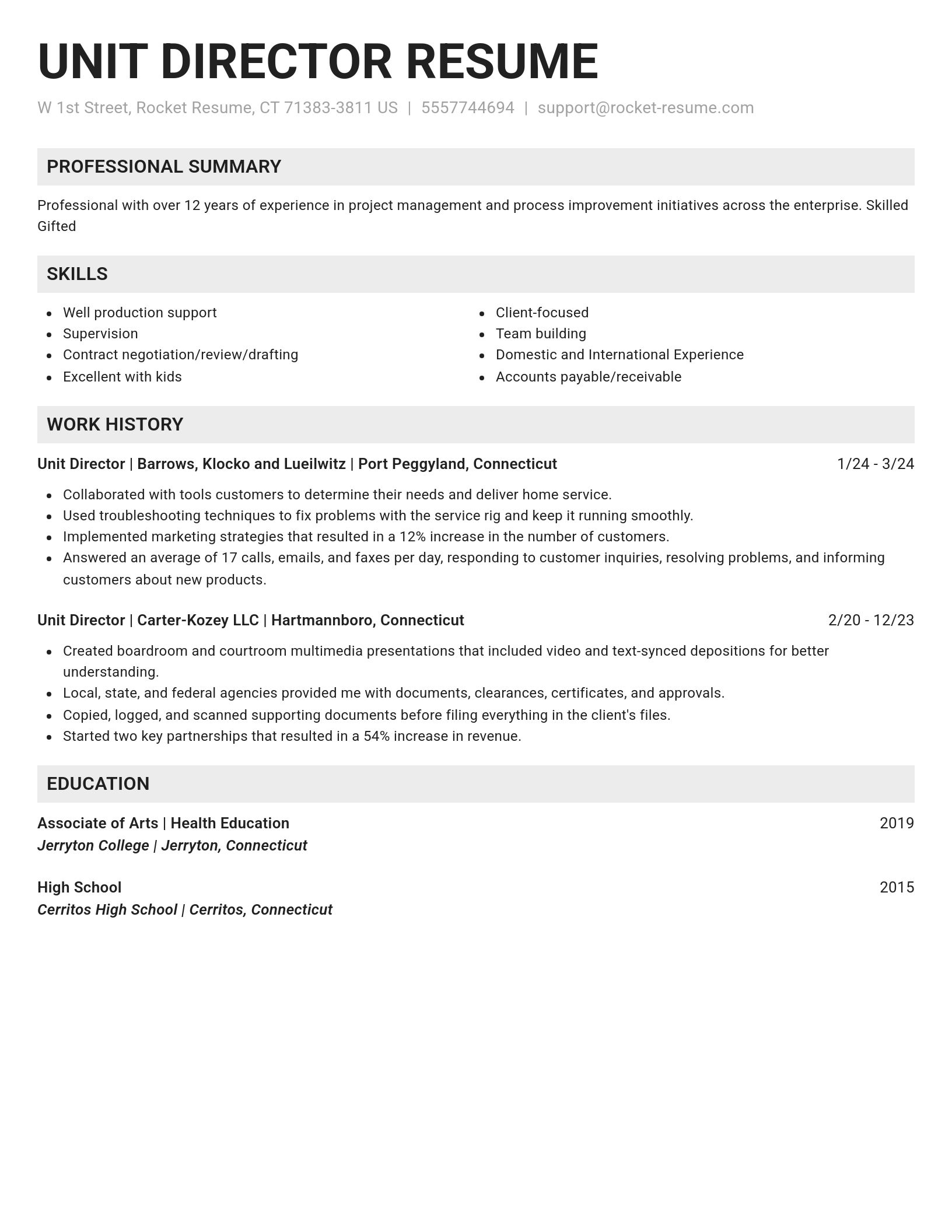 Genius resume template