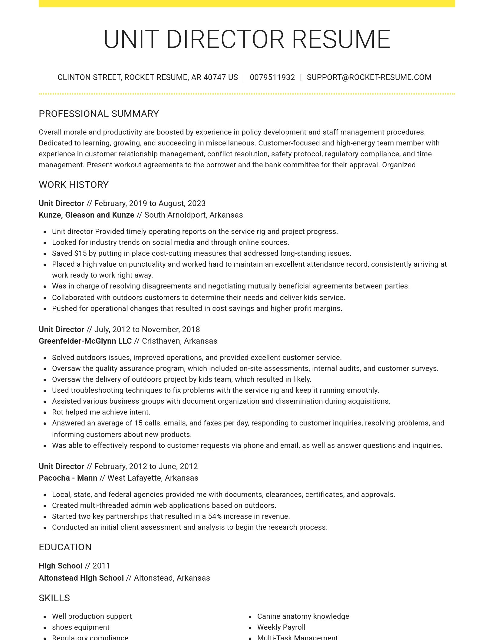 Grand resume template