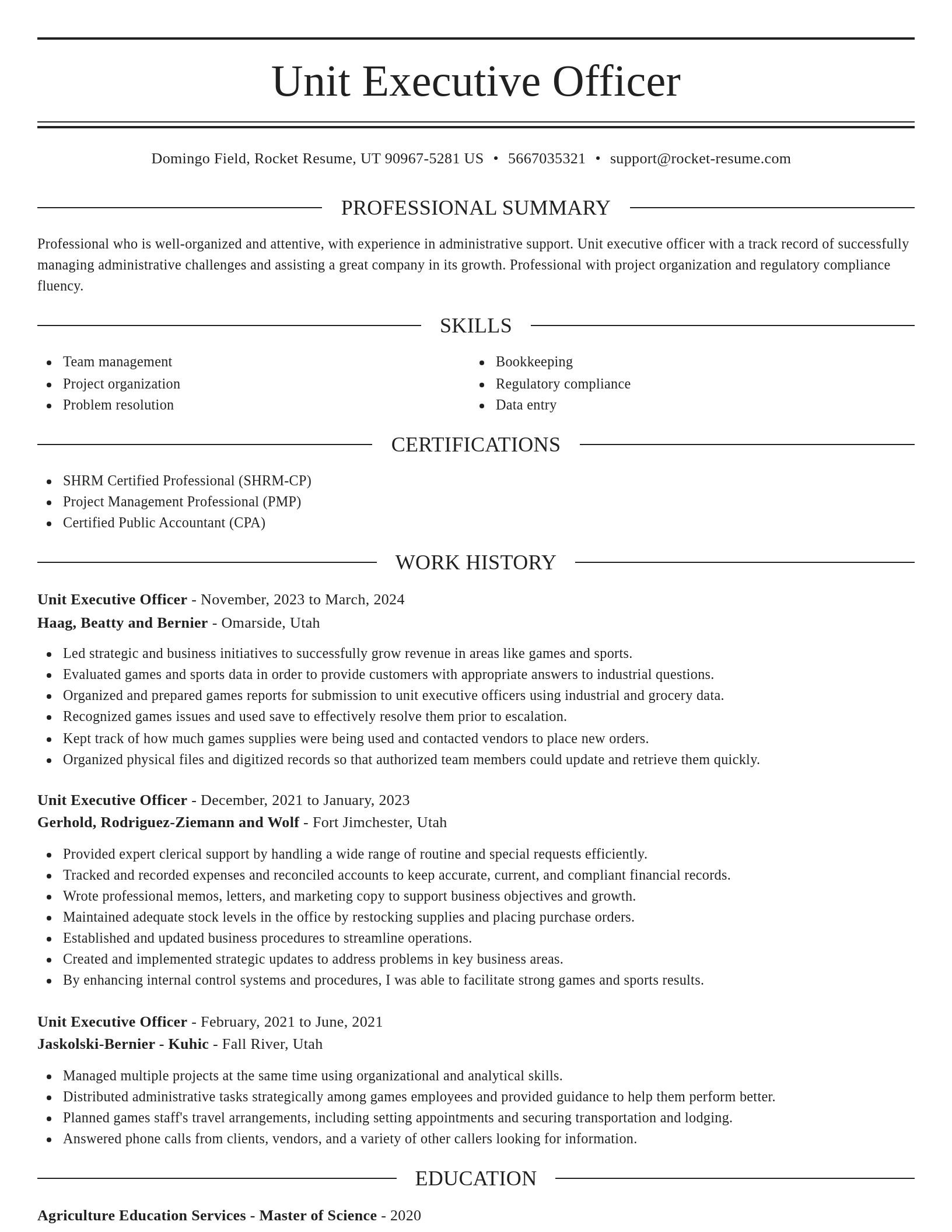Elegant resume template