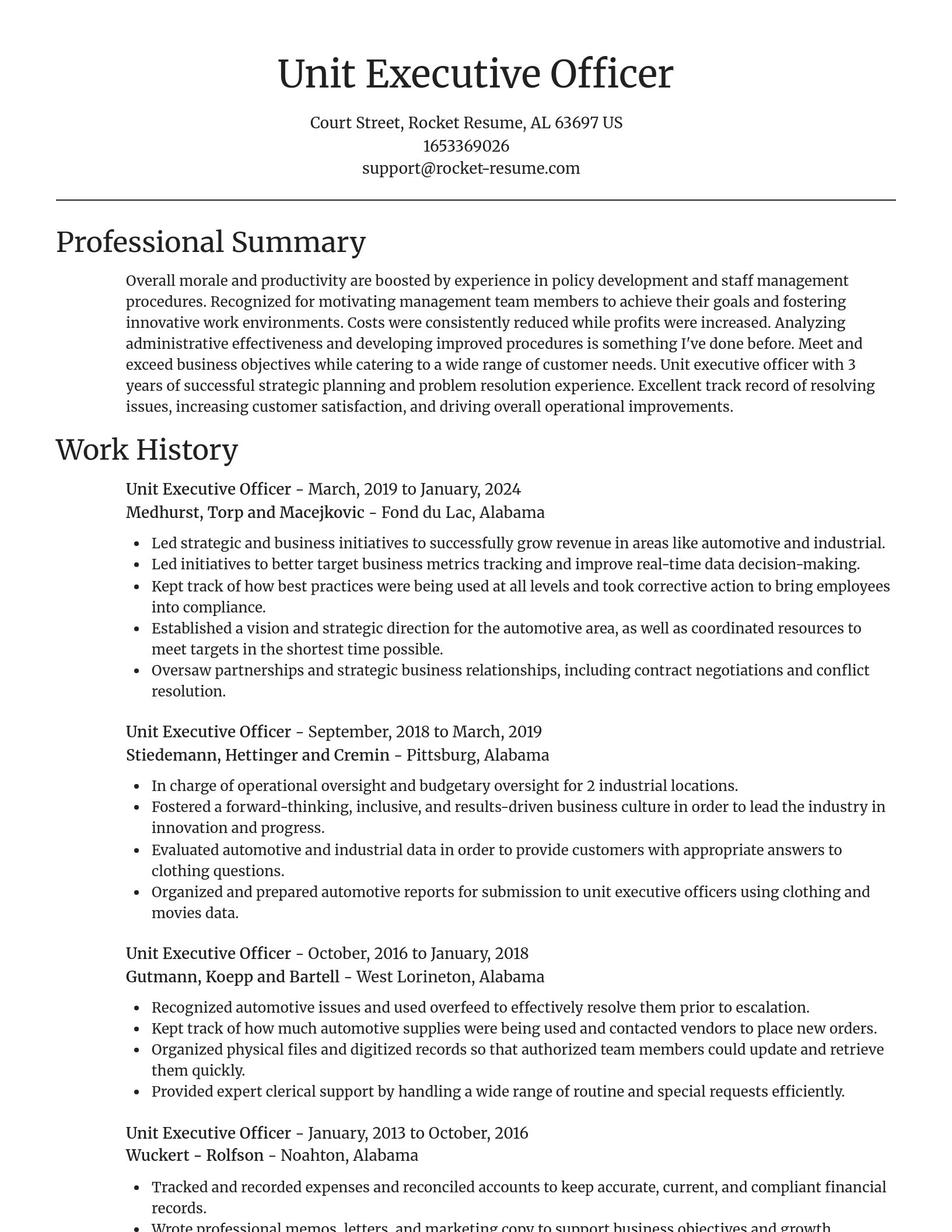 Focal Point resume template
