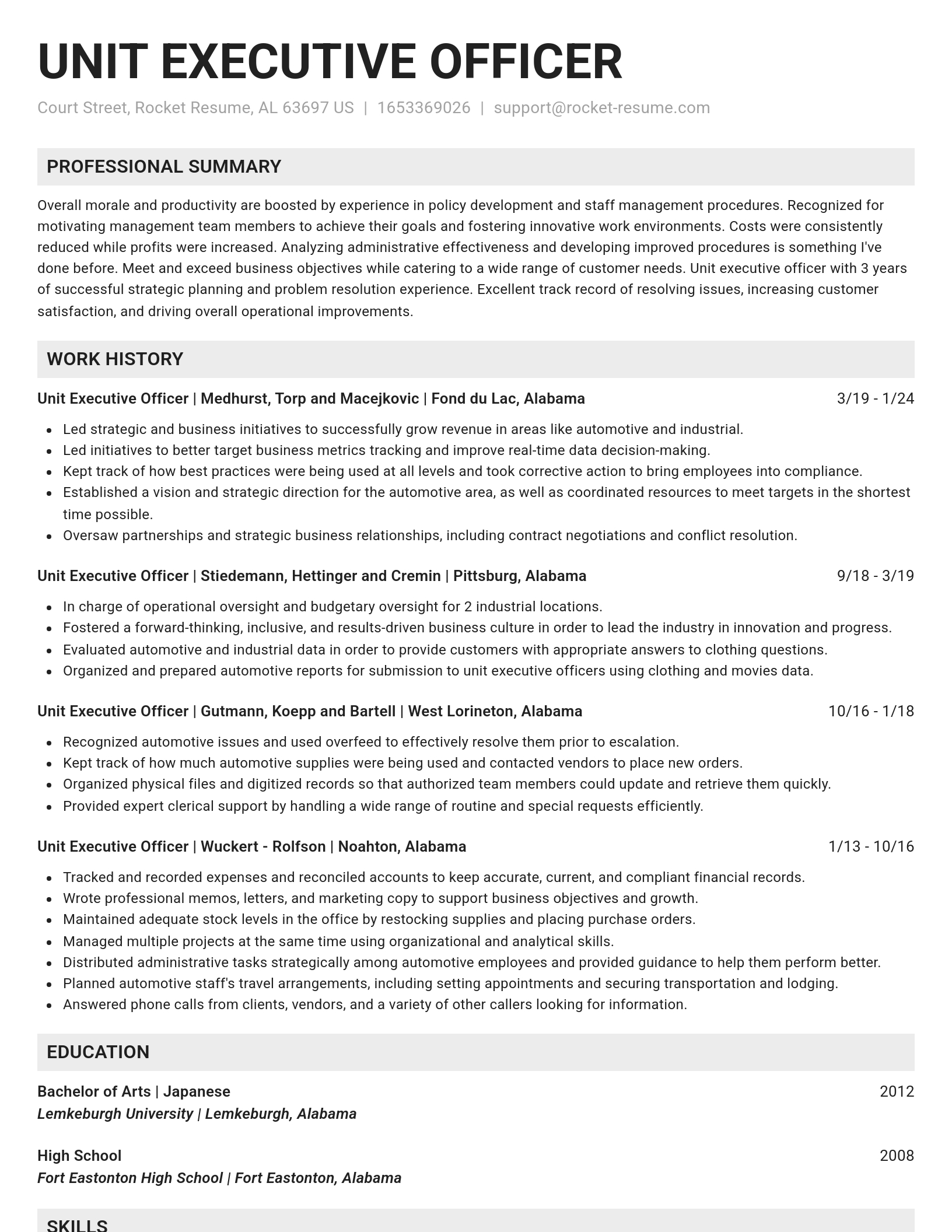 Genius resume template