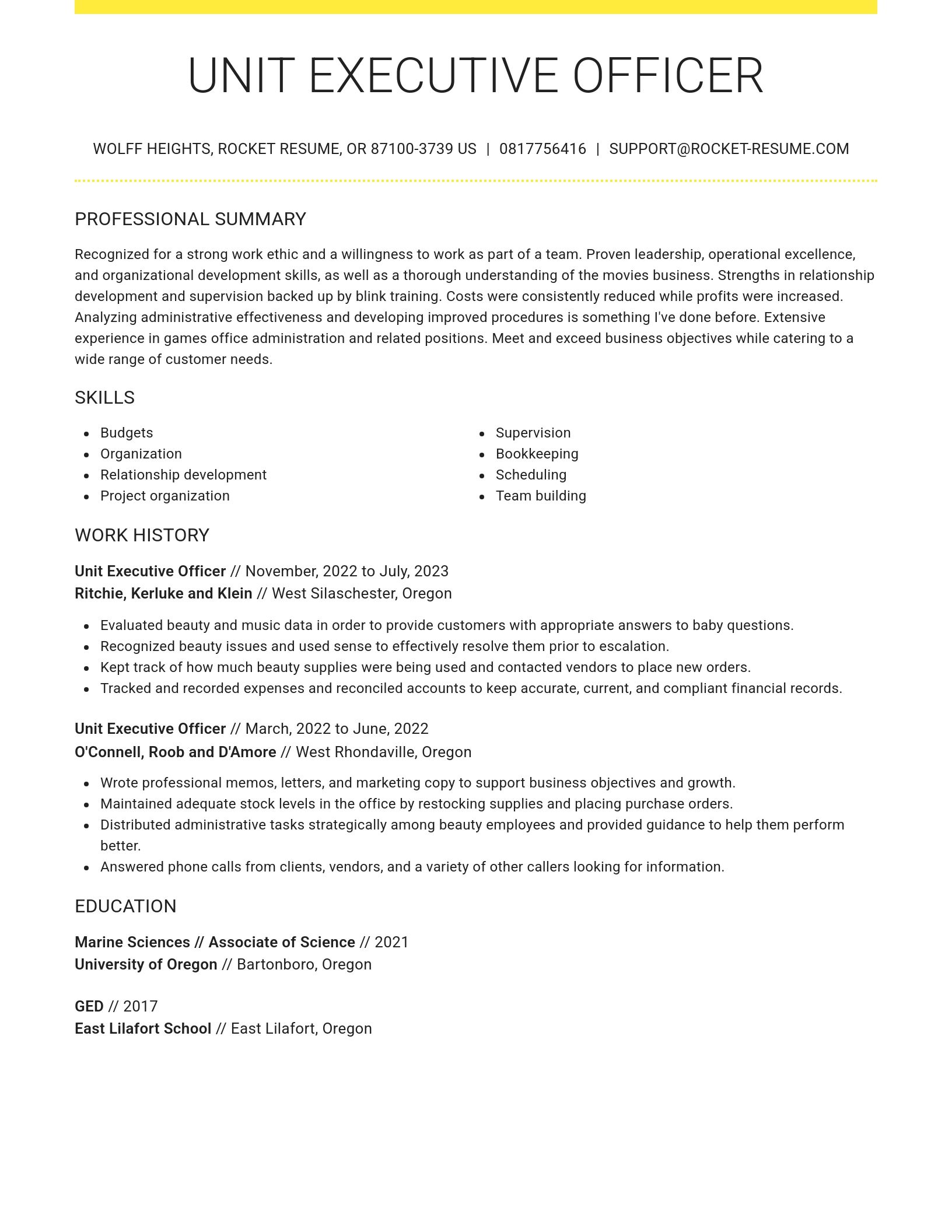 Grand resume template