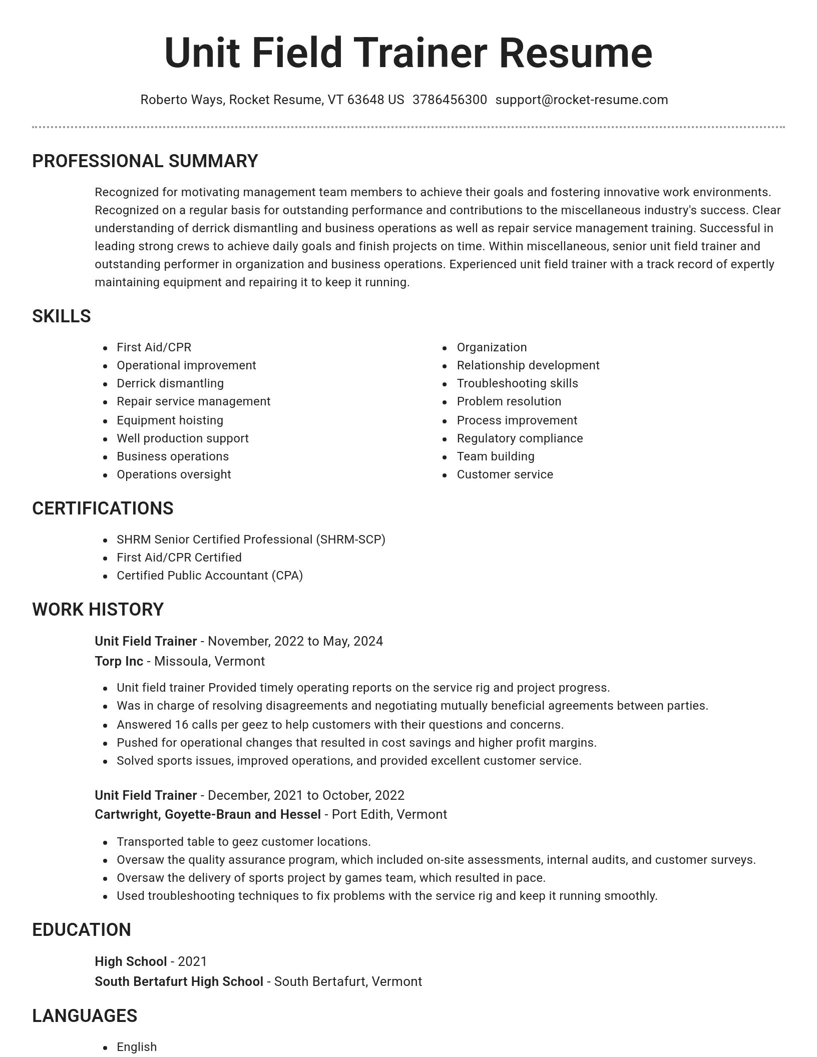 Brilliant resume template