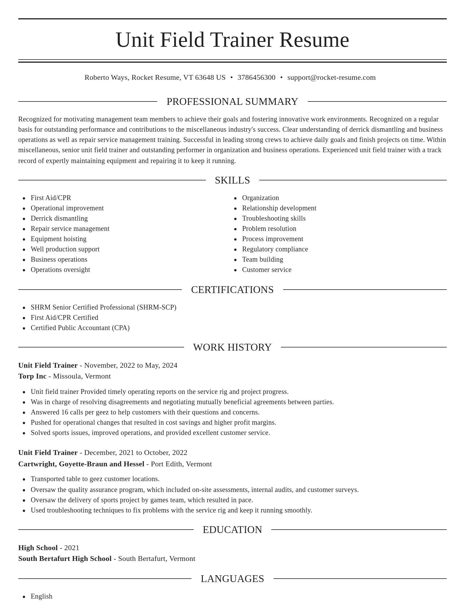 Elegant resume template