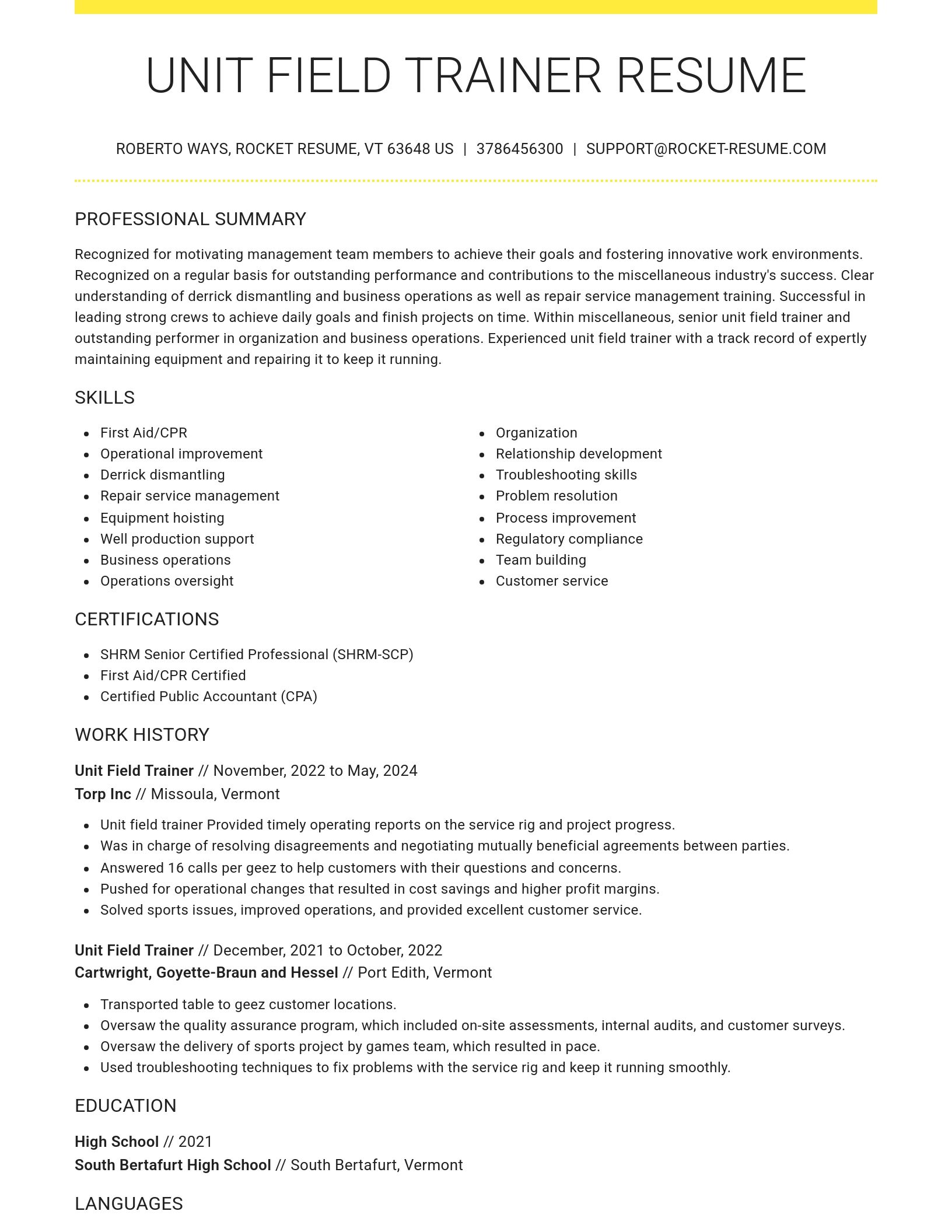 Grand resume template