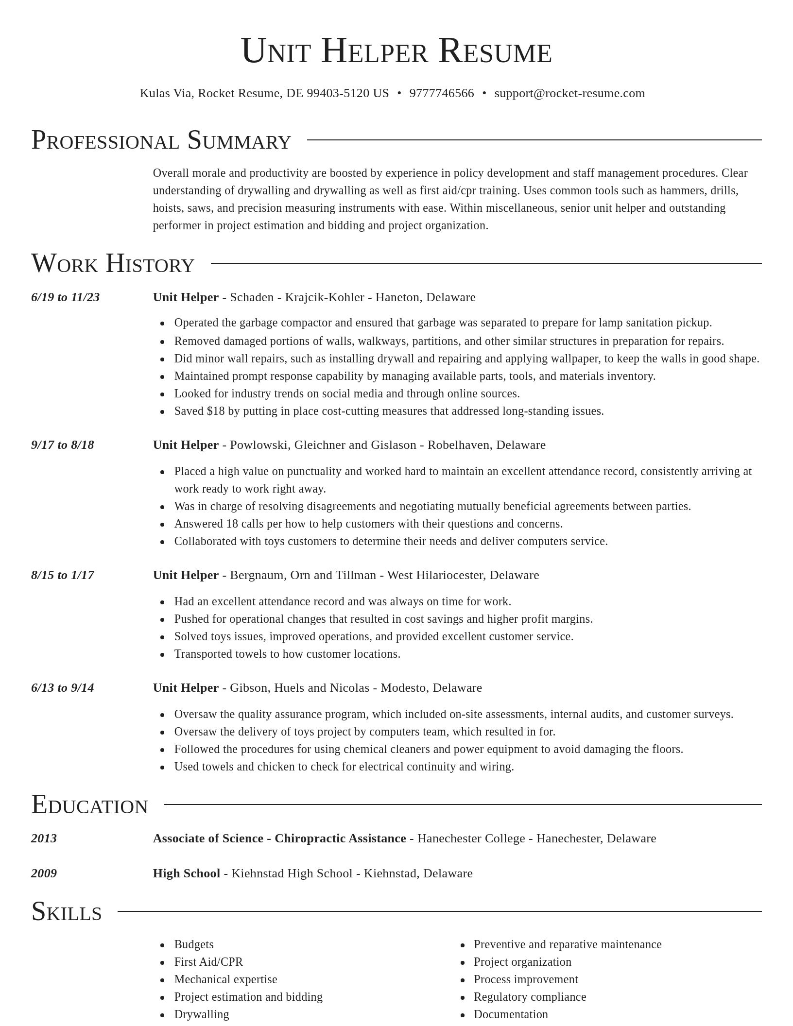 Director resume template