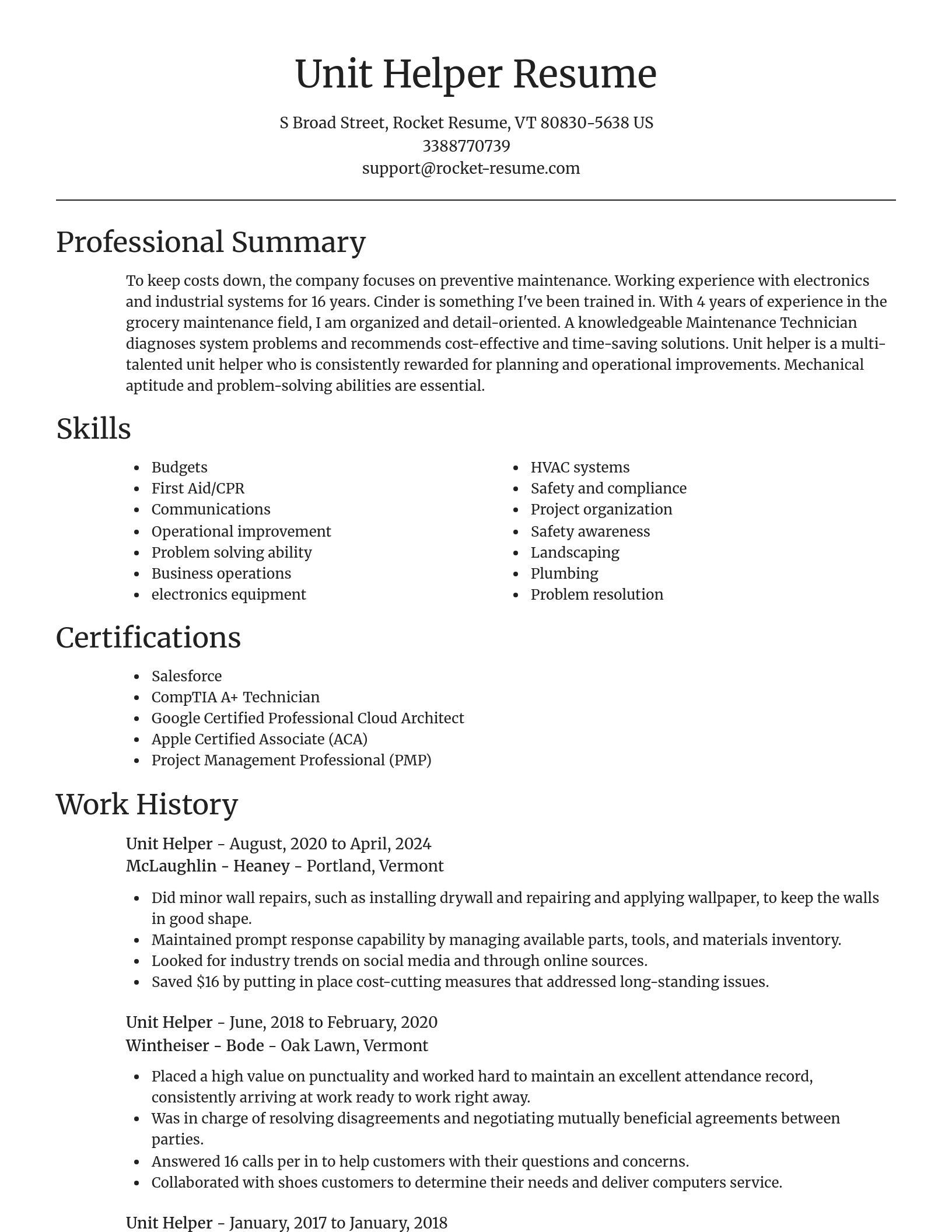 Focal Point resume template