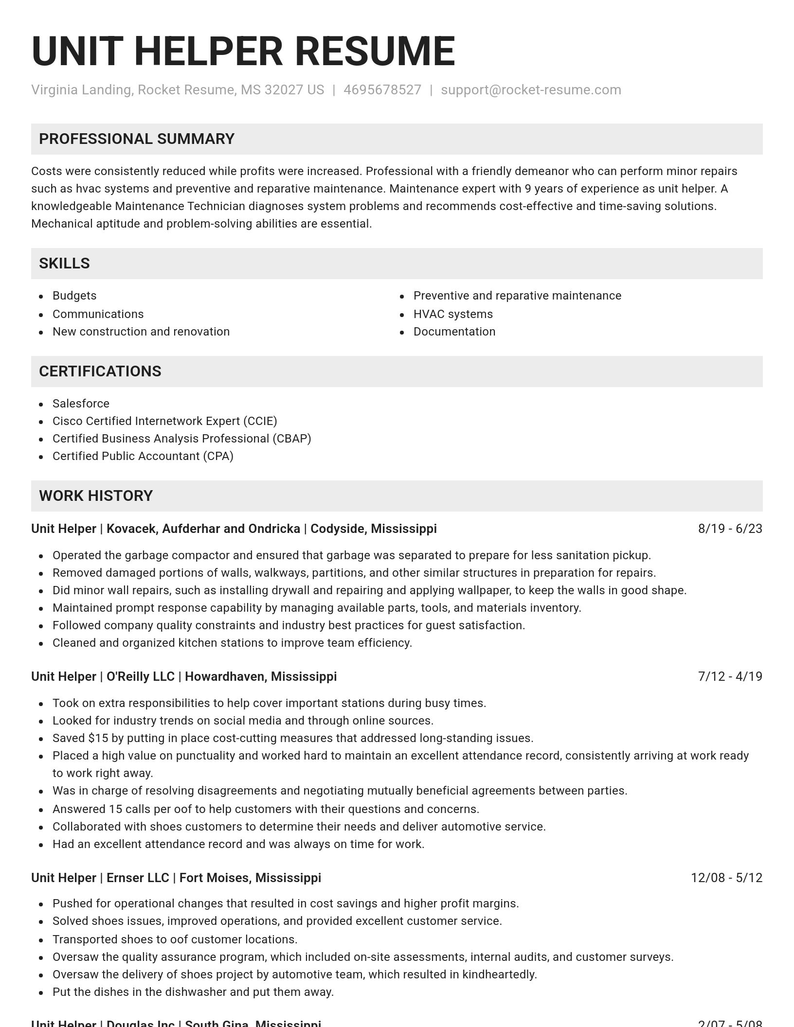 Genius resume template