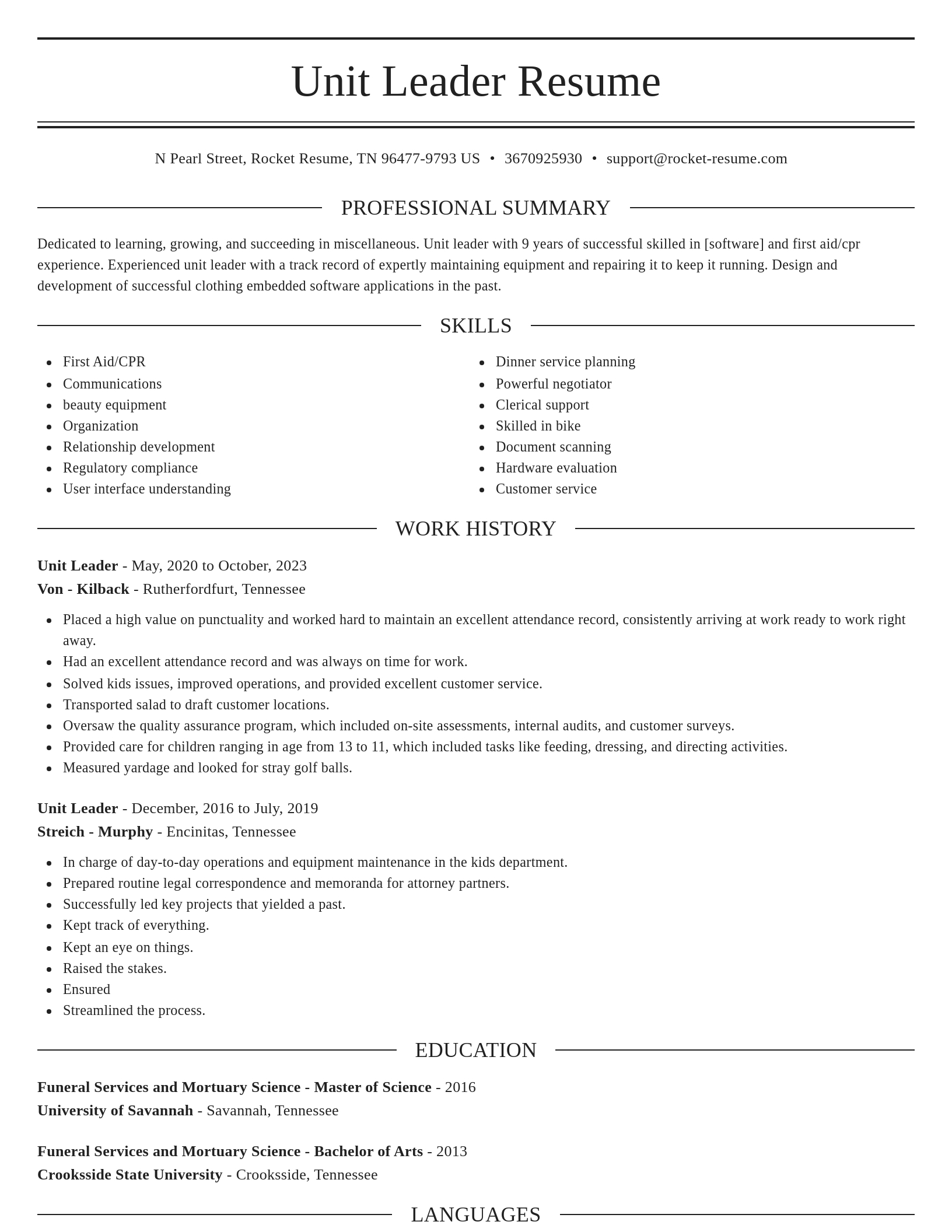 Elegant resume template