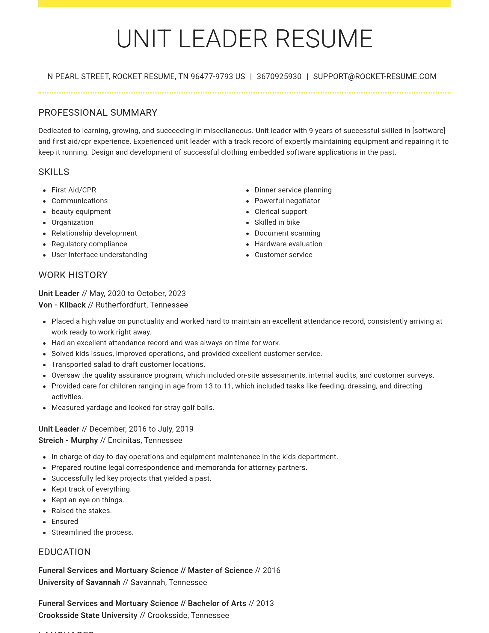 Grand resume template