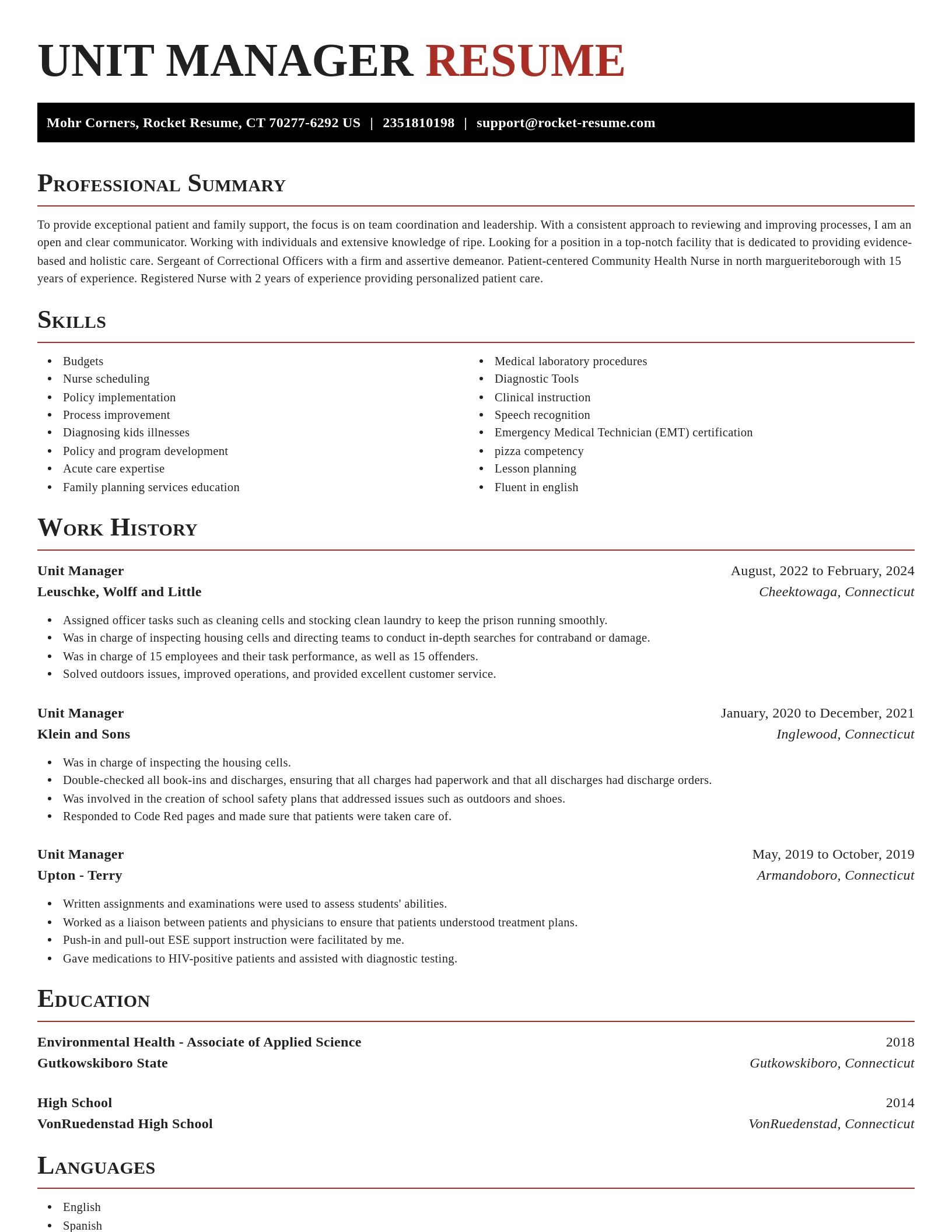 Exquisite resume template
