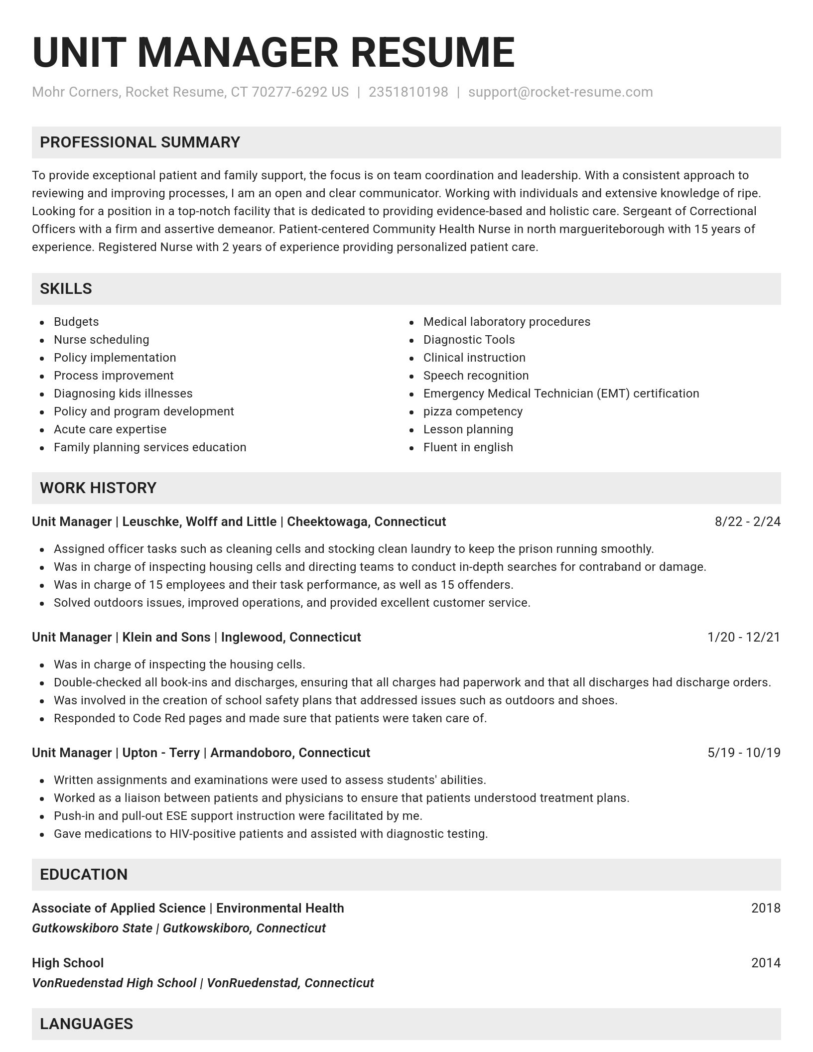 Genius resume template