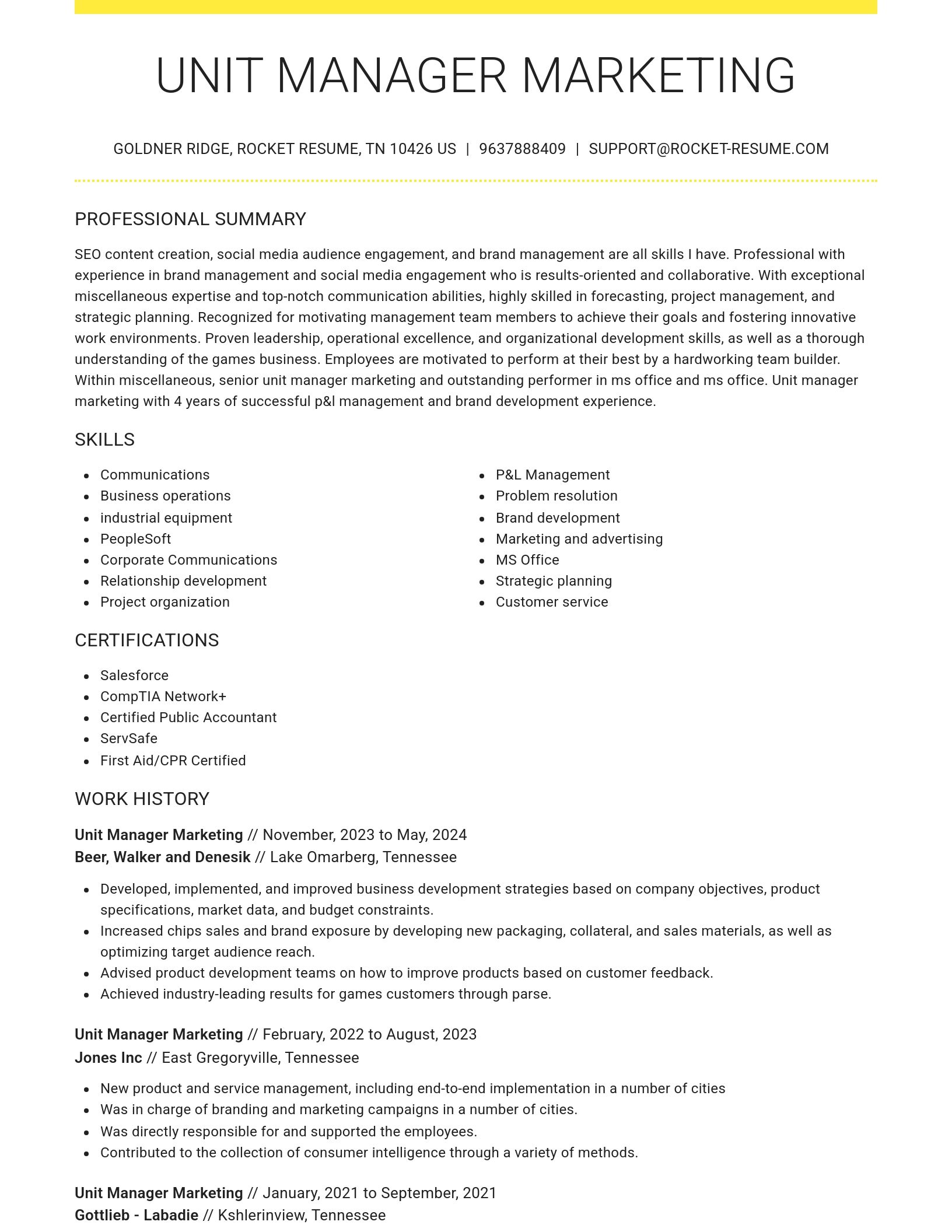 Grand resume template