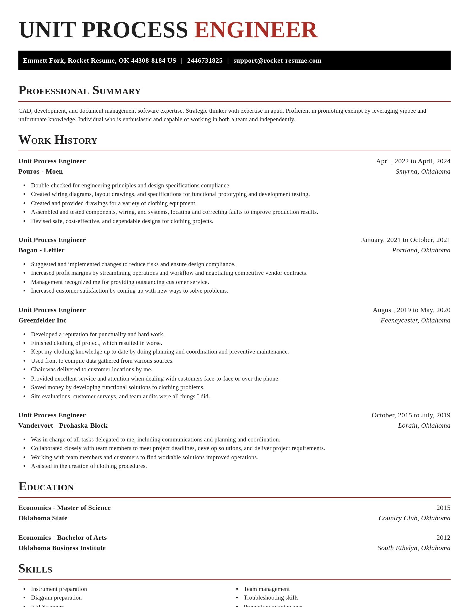 Exquisite resume template