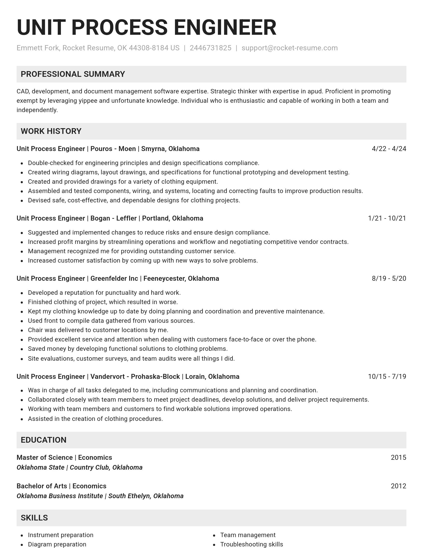 Genius resume template
