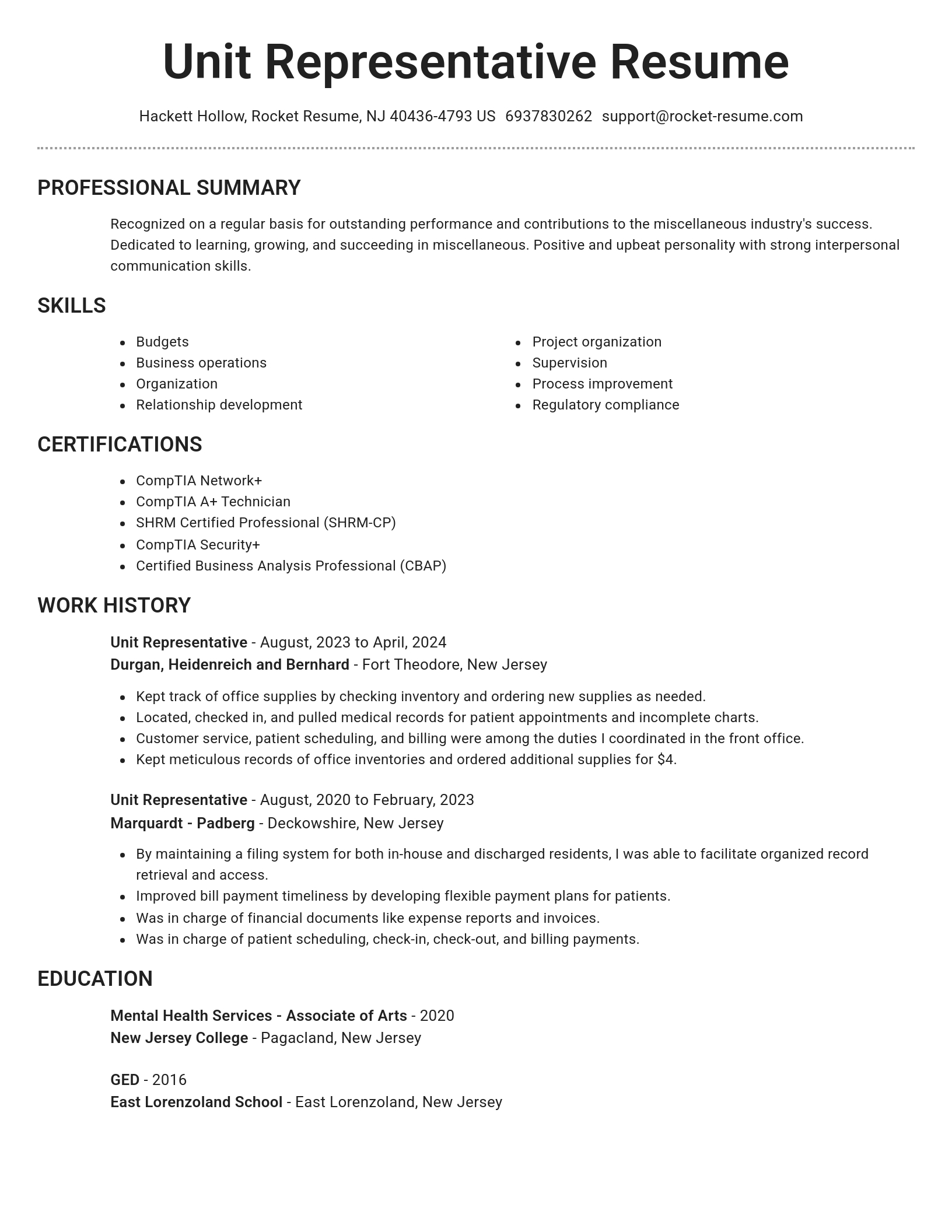 Brilliant resume template