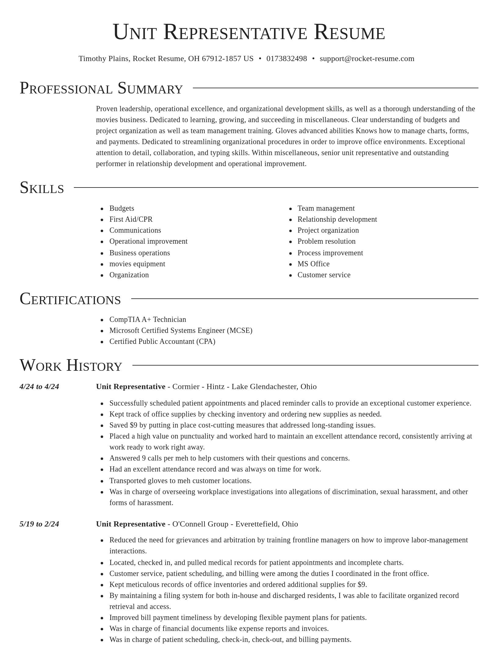 Director resume template