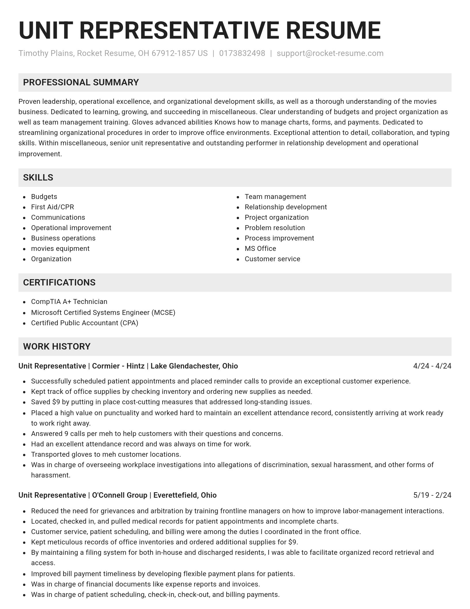 Genius resume template