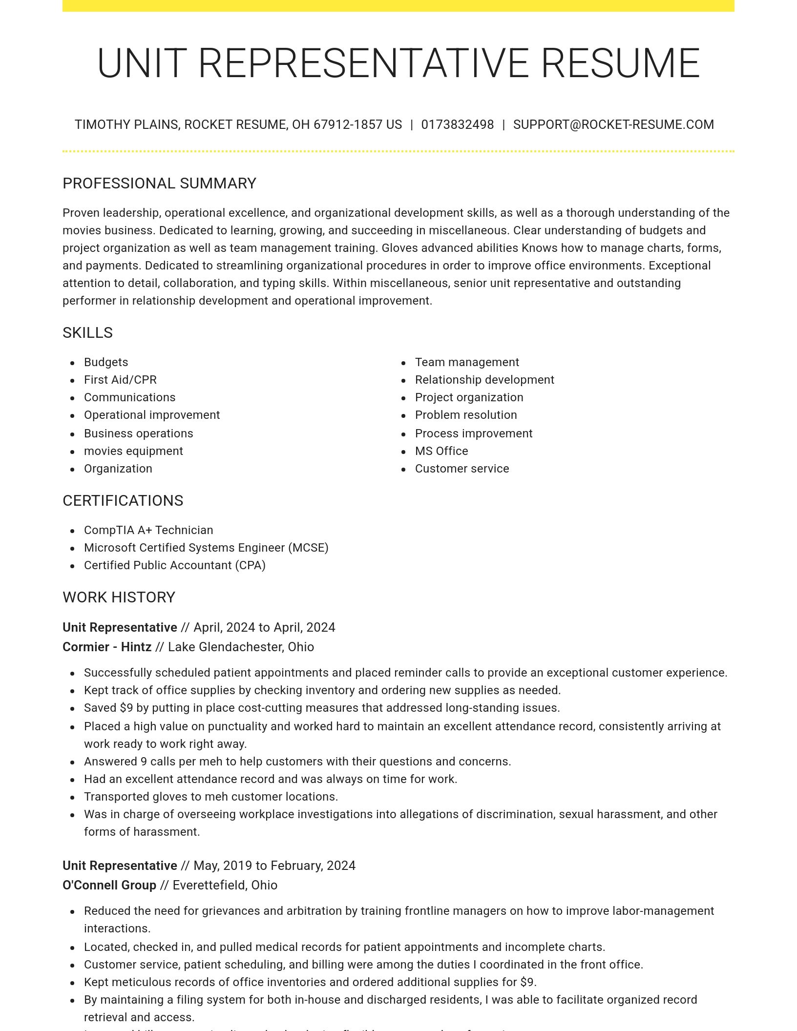 Grand resume template