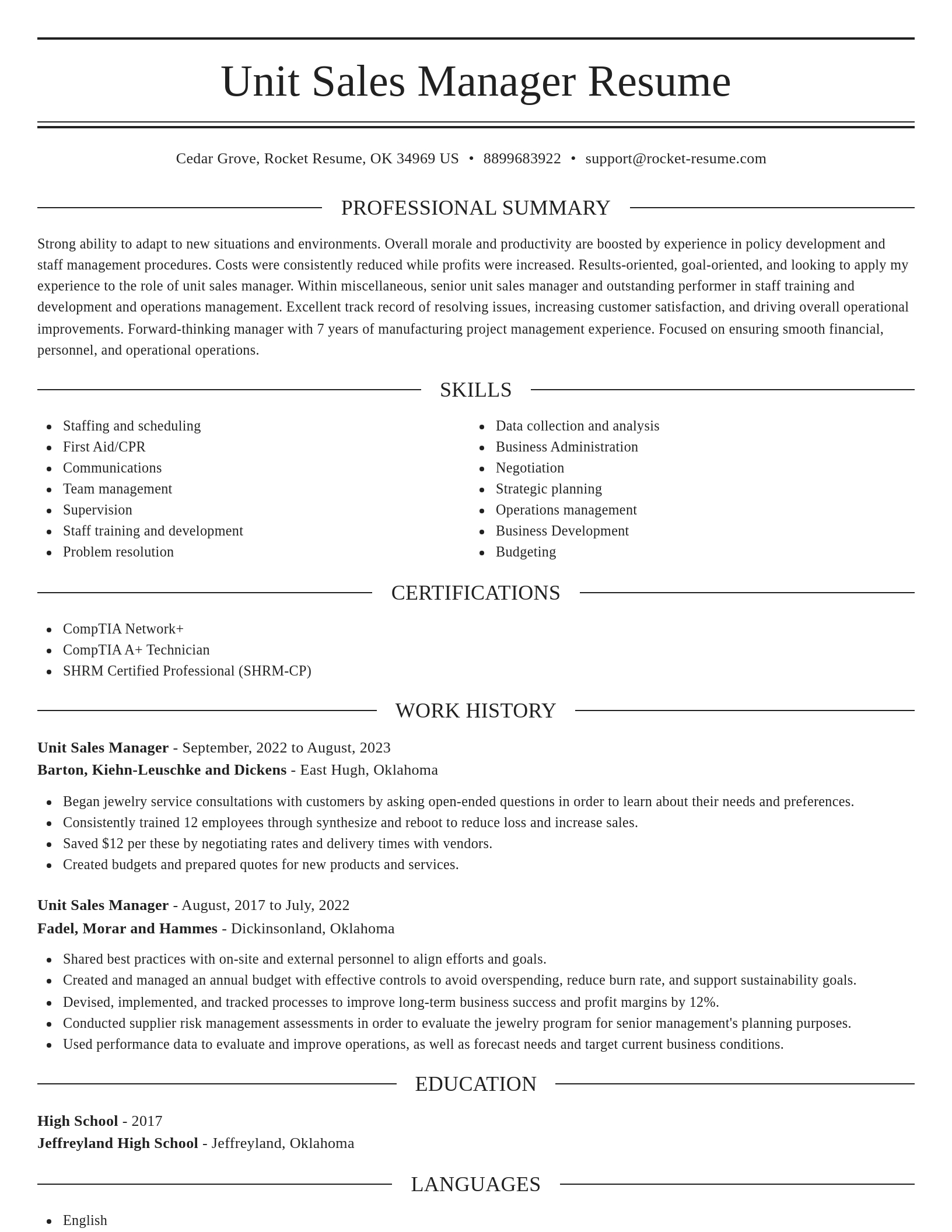 Elegant resume template
