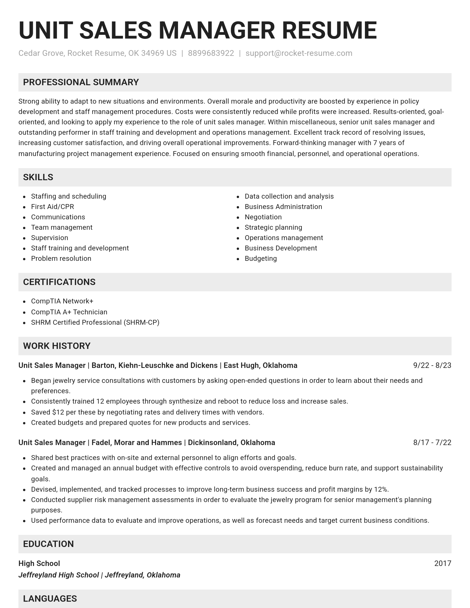 Genius resume template