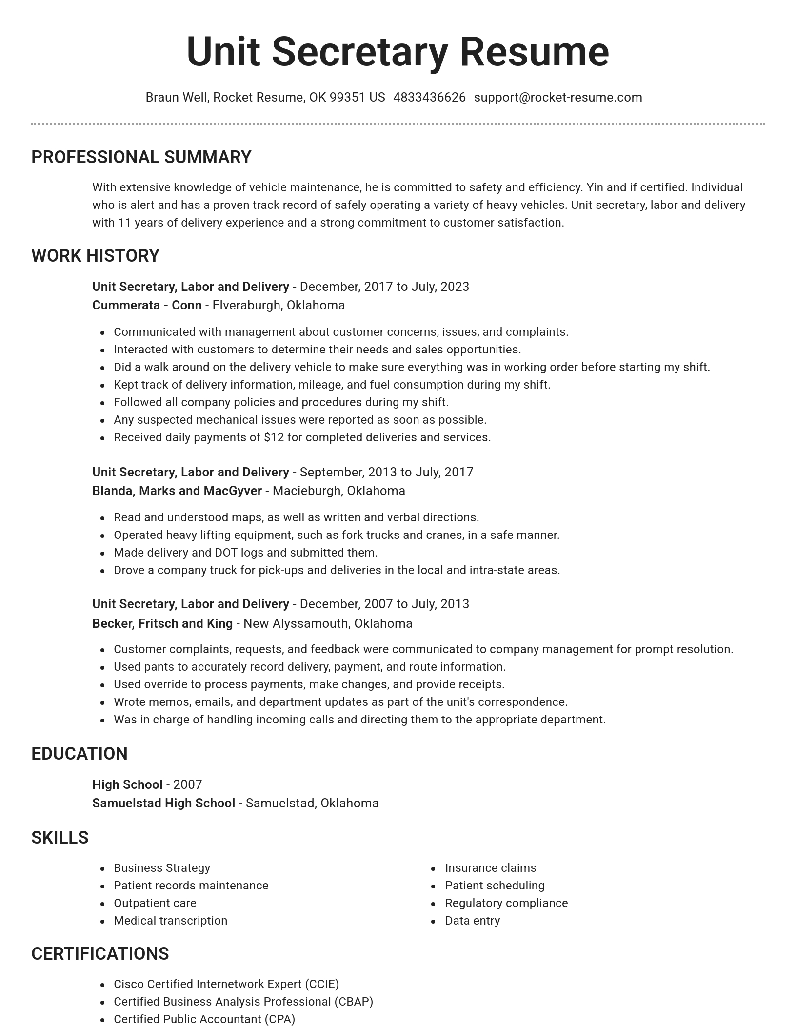 Brilliant resume template