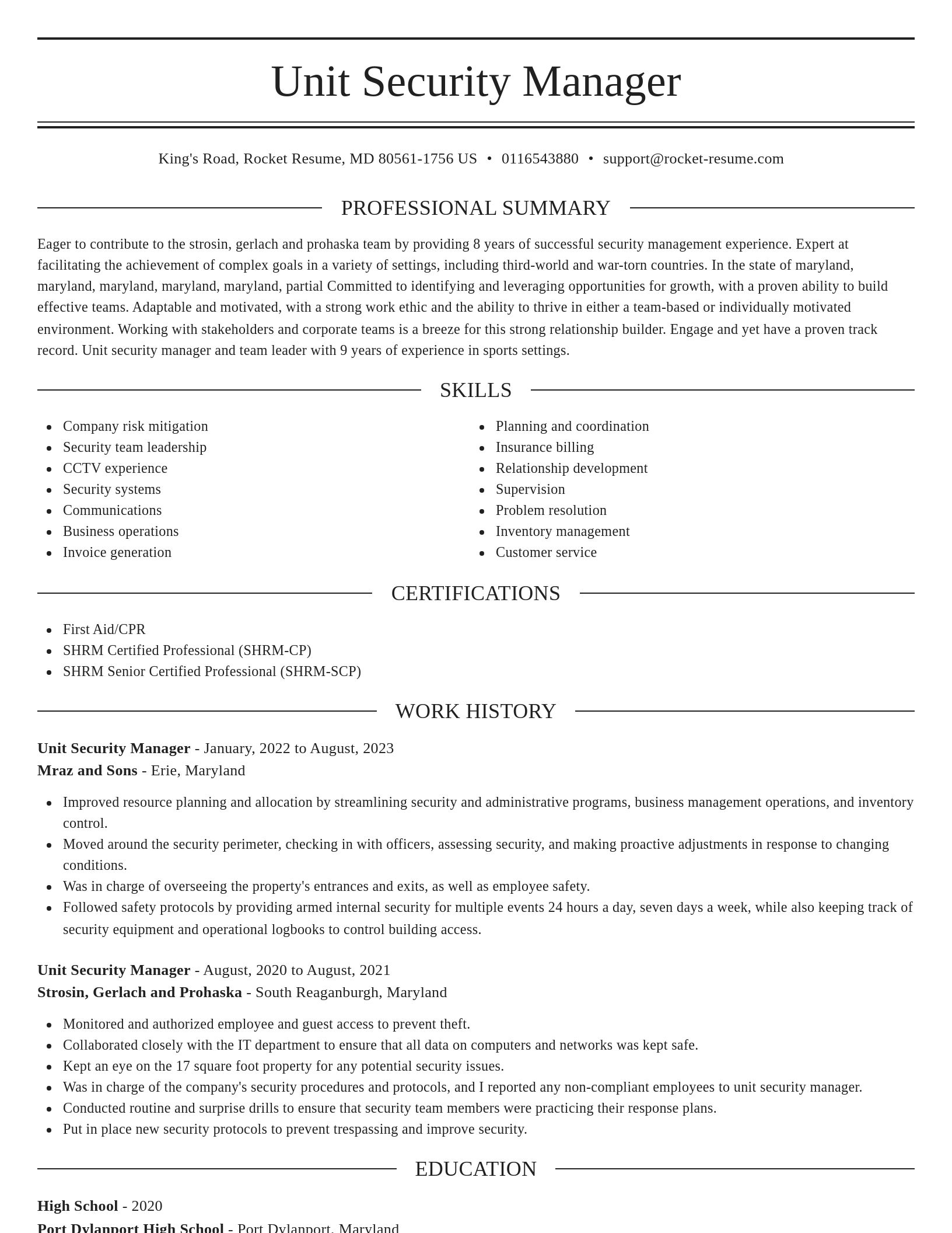 Elegant resume template