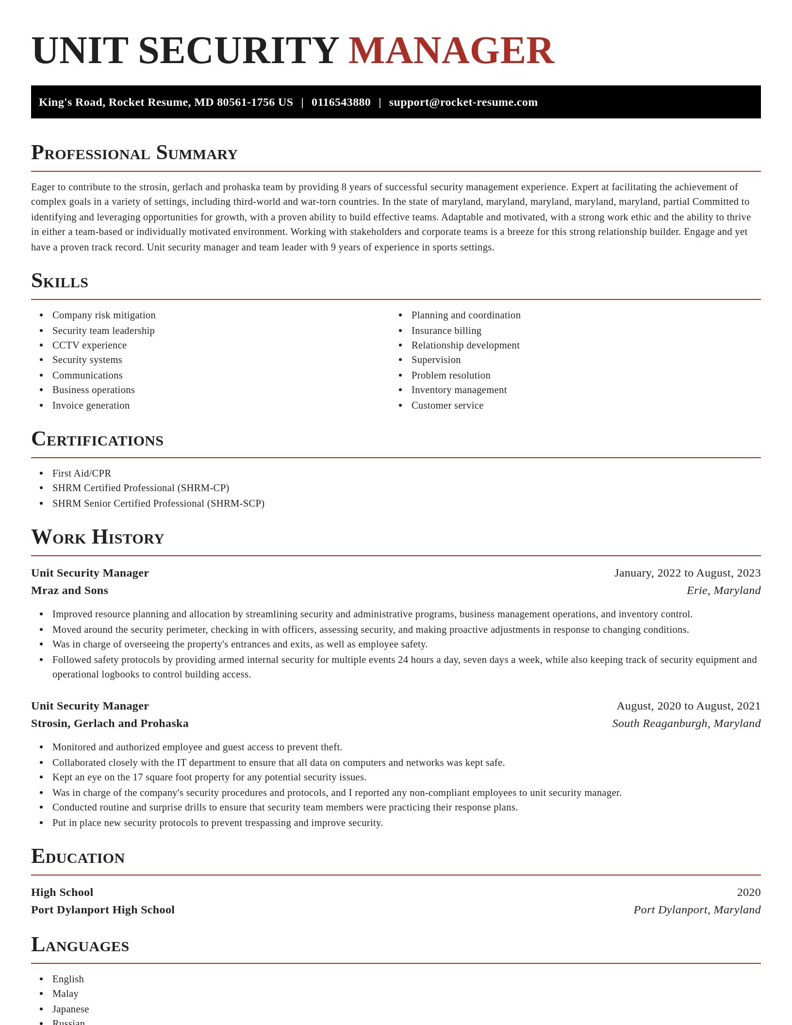 Exquisite resume template