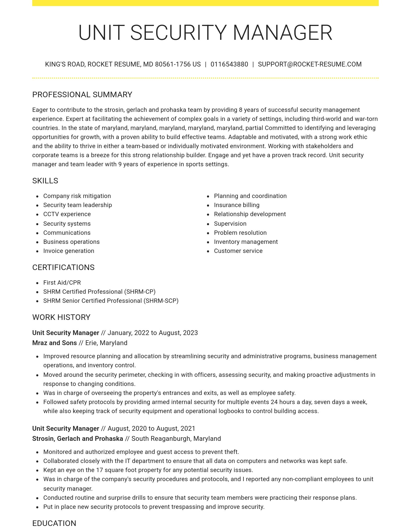 Grand resume template