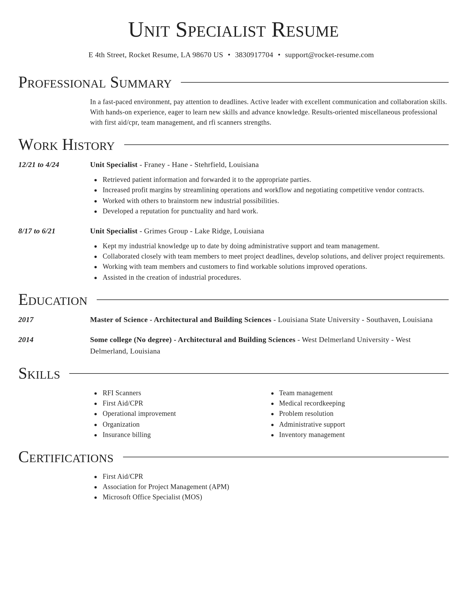 Director resume template