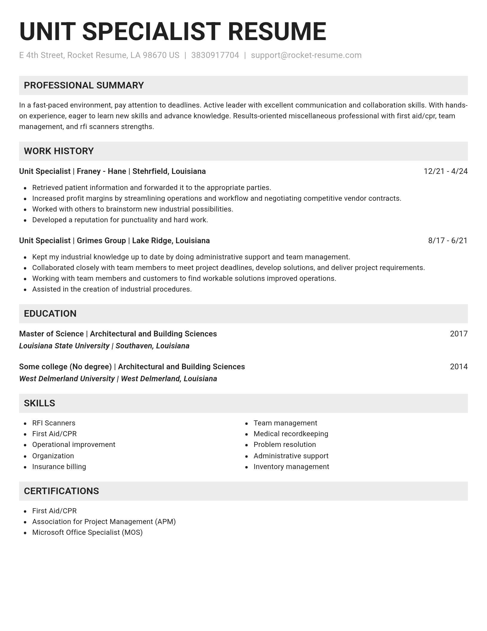 Genius resume template