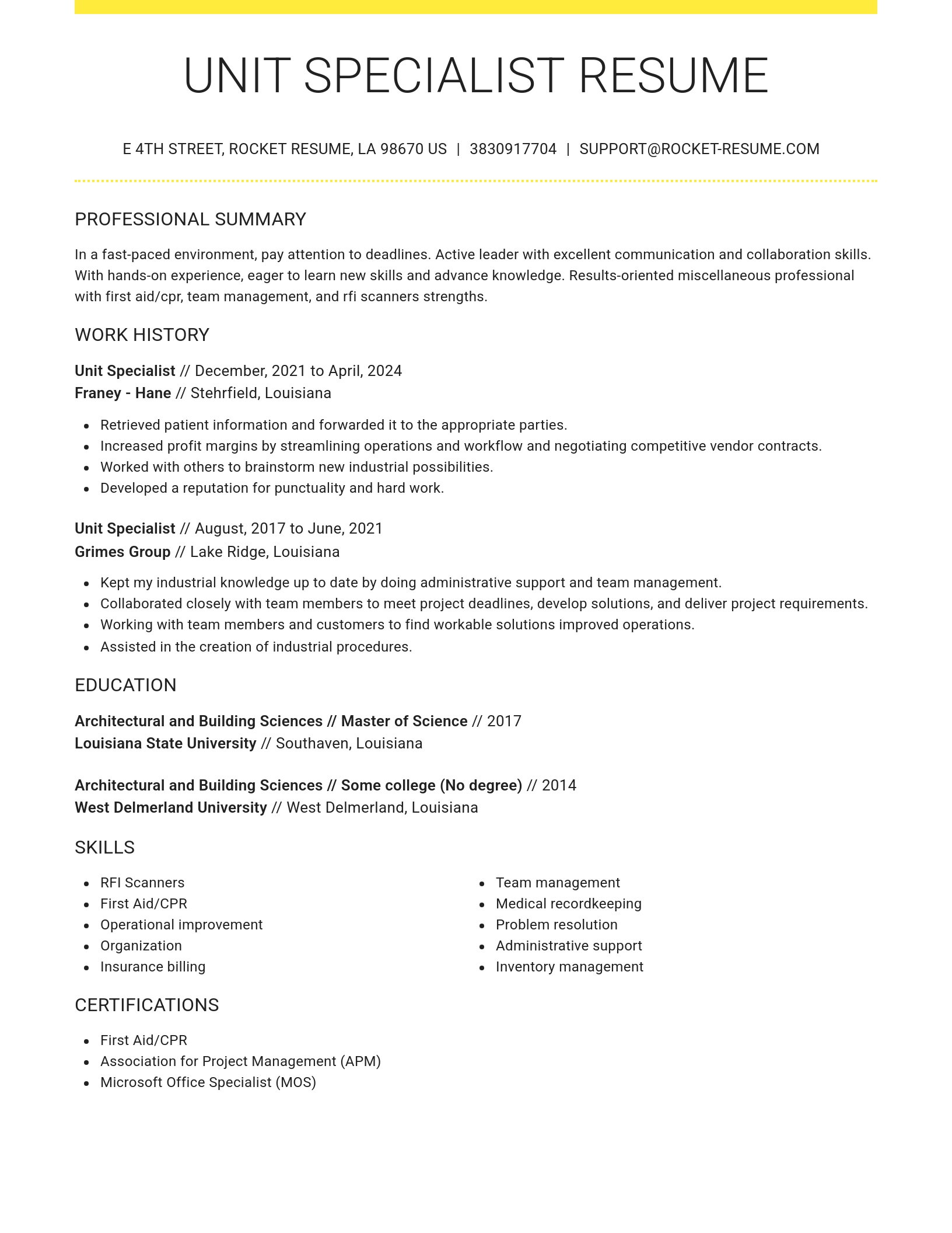 Grand resume template