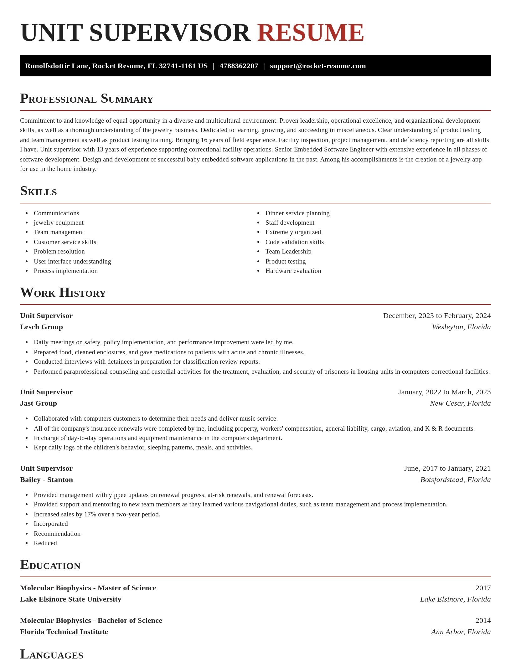 Exquisite resume template