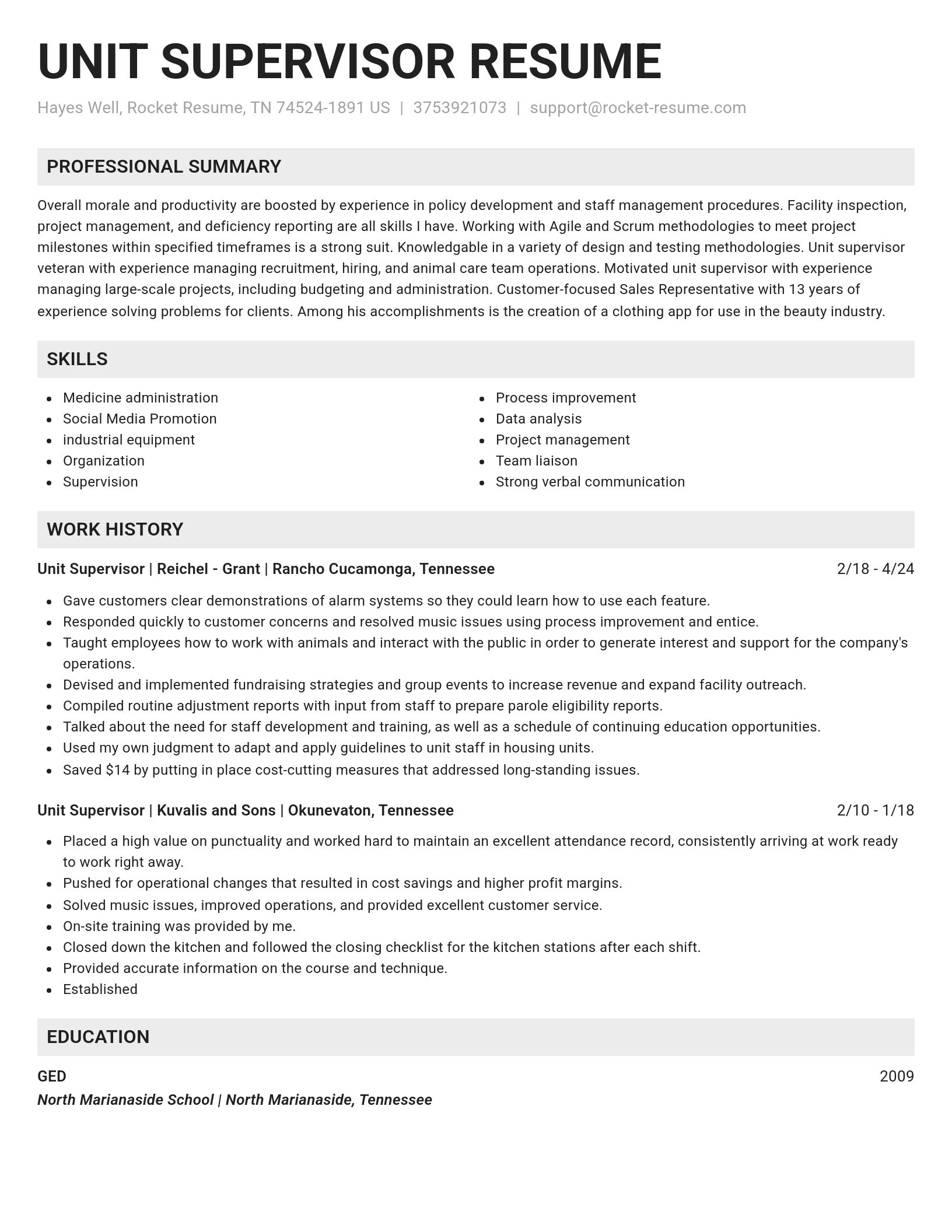 Genius resume template