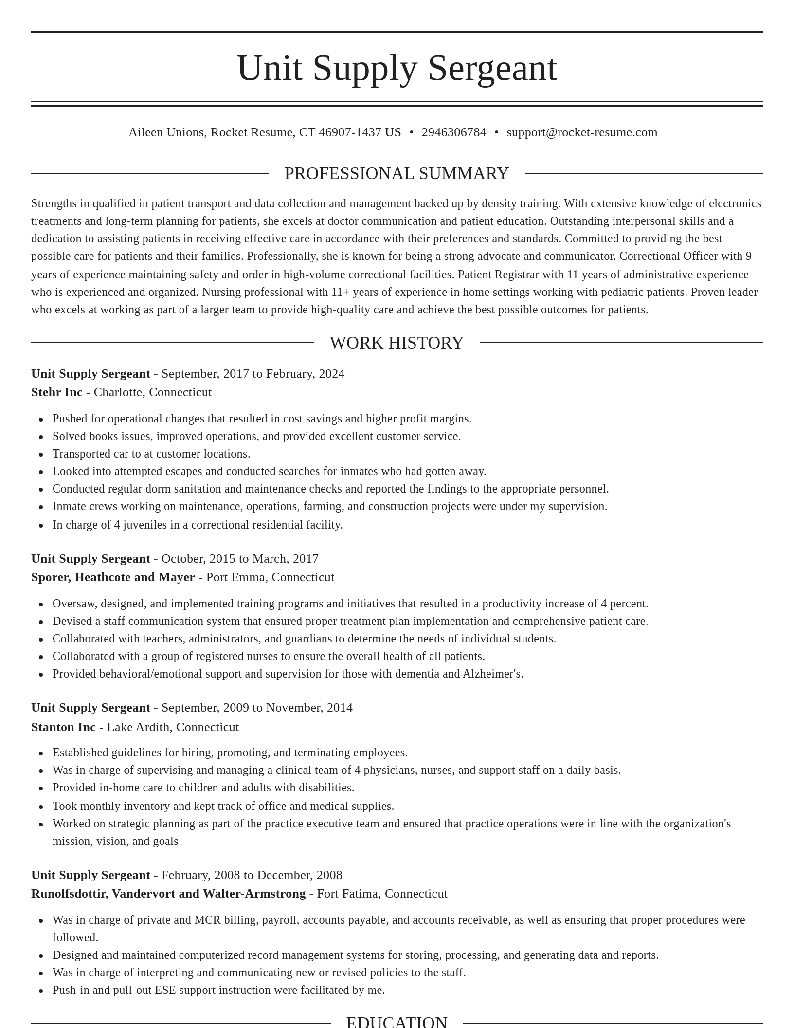 Elegant resume template