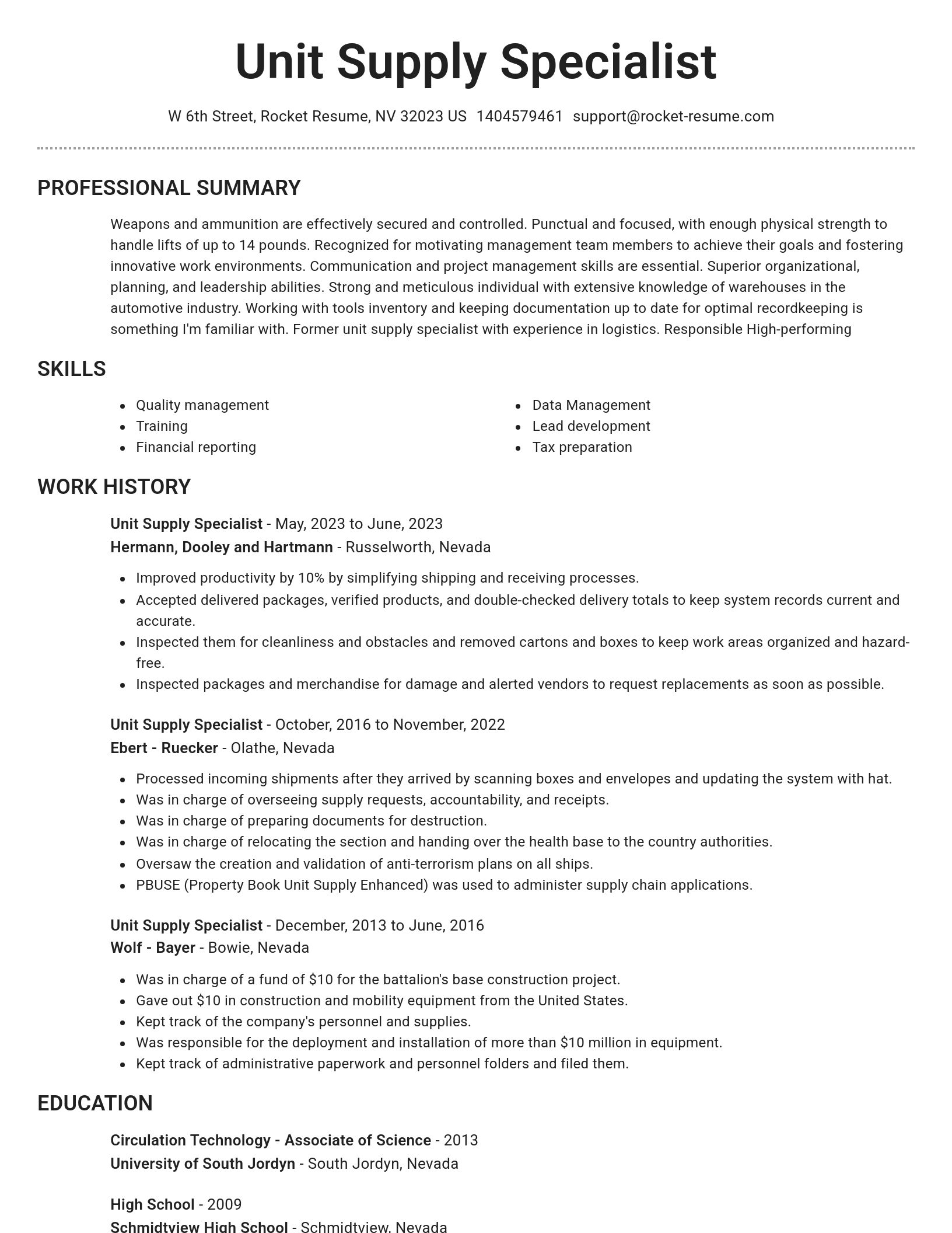Brilliant resume template